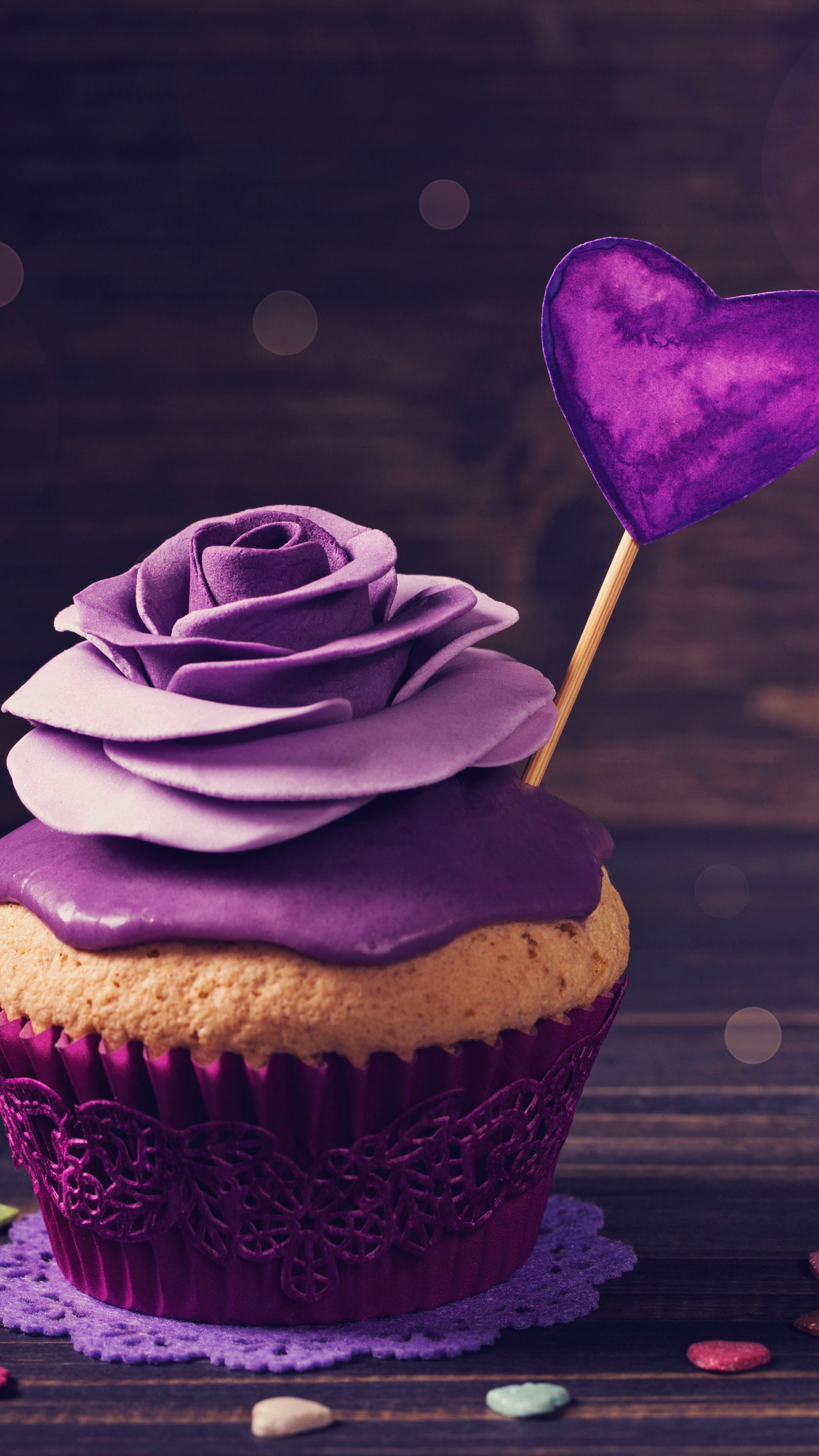 Rose, Cupcakes Wallpaper, 2160x3840 4K Phone