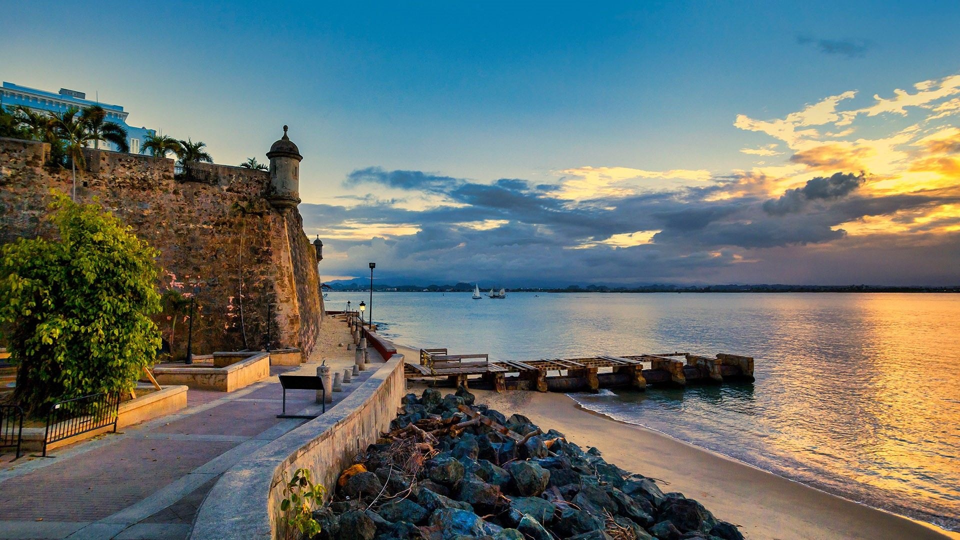 San Juan, Puerto Rico, Tropical paradise, Vibrant cityscape, Rich culture, 1920x1080 Full HD Desktop