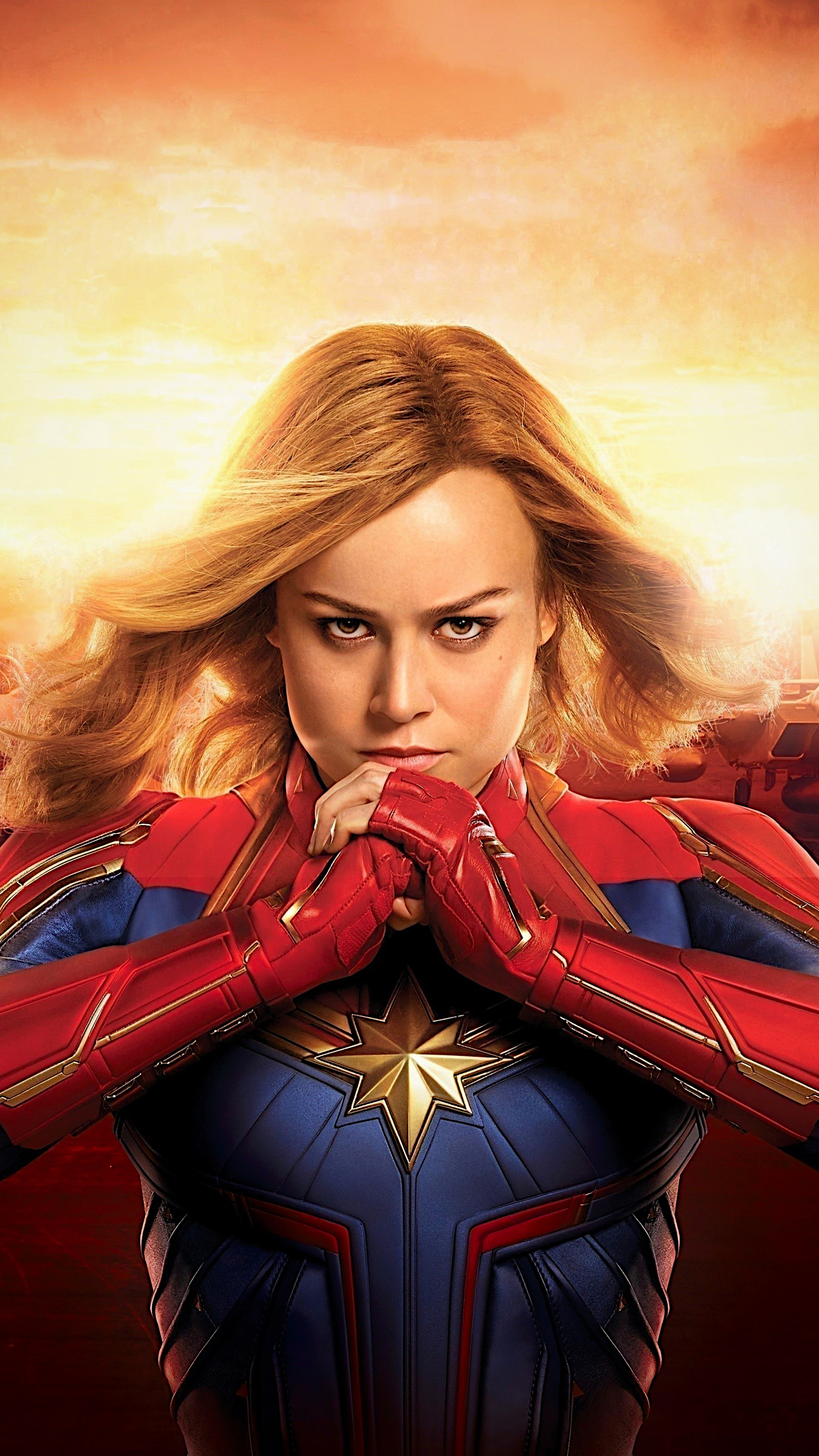 Brie Larson, Captain Marvel, Sony Xperia, HD, 2160x3840 4K Phone