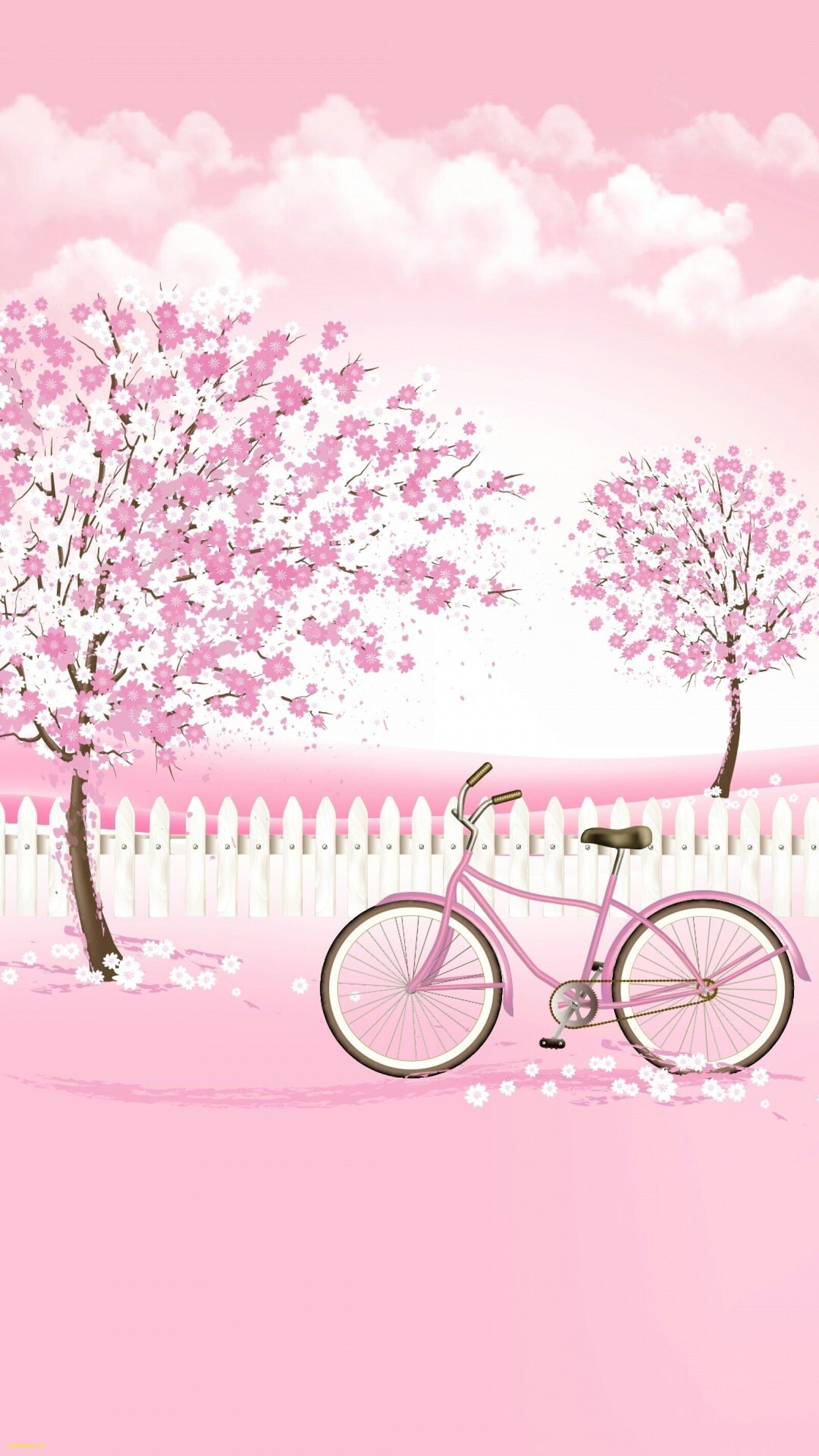 Bicycle, Cute Pink Wallpaper, 1600x2850 HD Phone