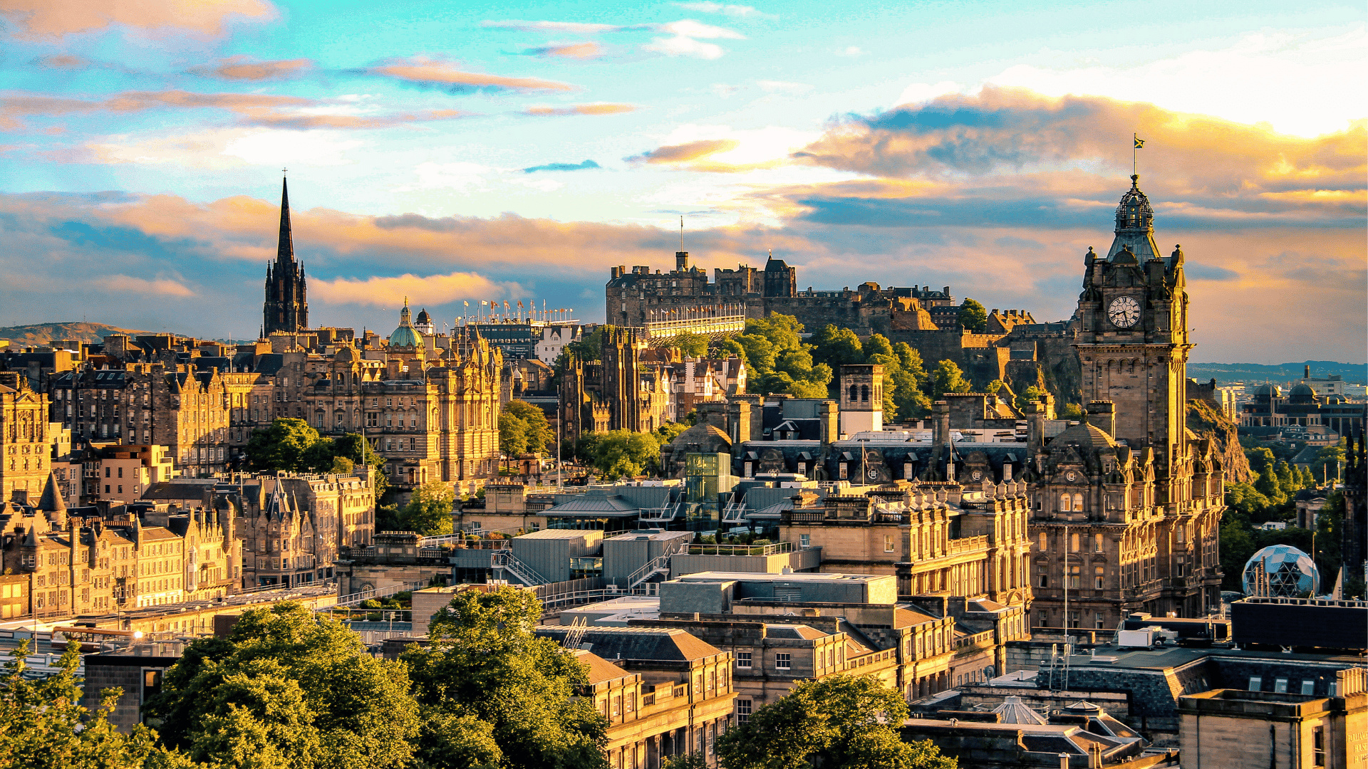 Edinburgh skyline, Preserving heritage, European tribune, 1920x1080 Full HD Desktop