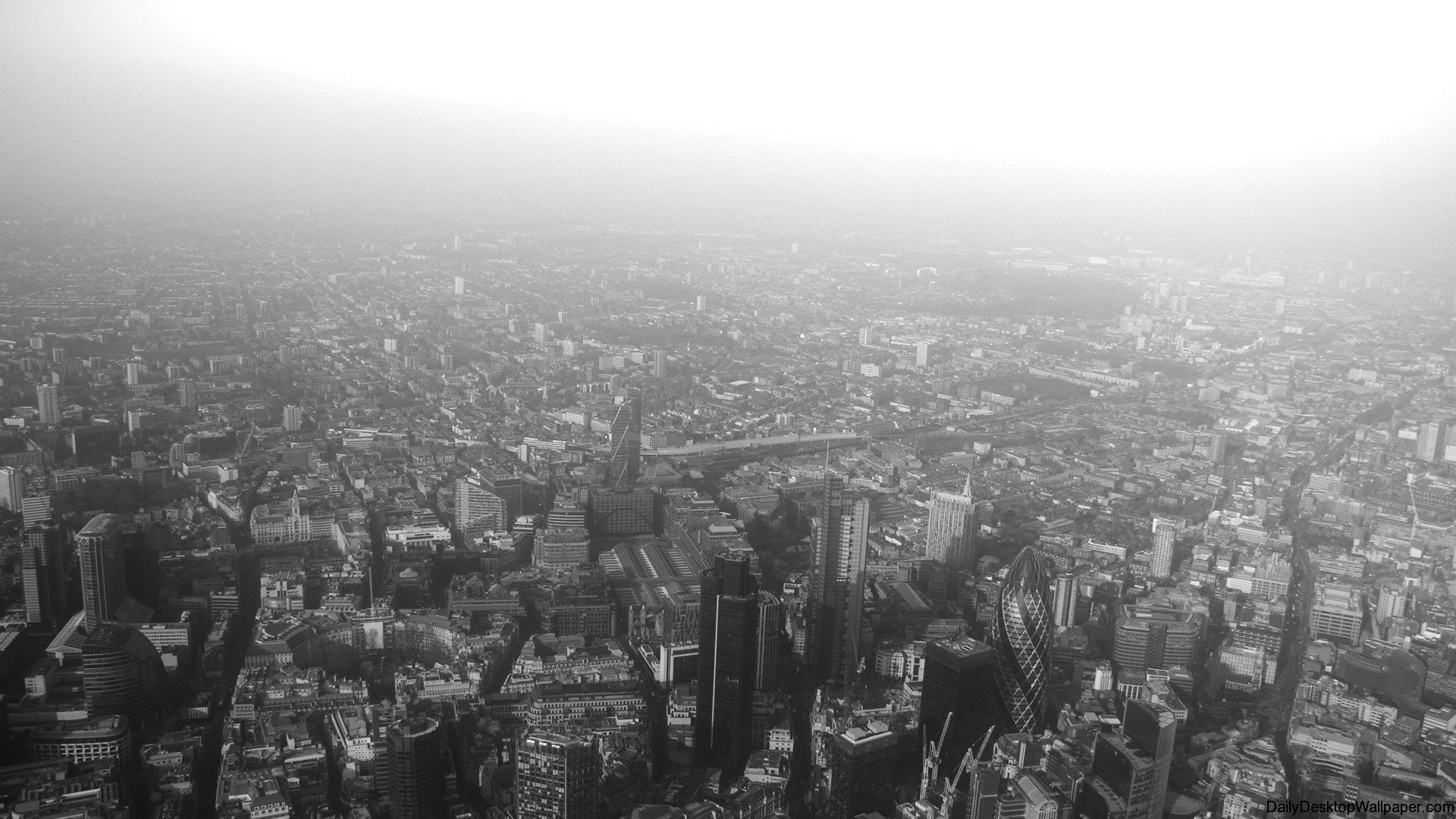 Bird's eye view, Aerial perspective, London from above, Cityscape scenery, 1920x1080 Full HD Desktop