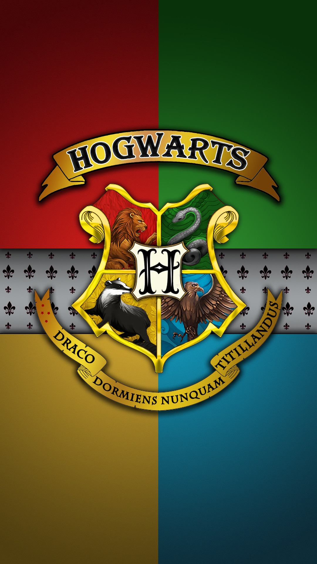 New style phone wallpaper, Hogwarts crest, Modern design, Phone decor, 1080x1920 Full HD Phone