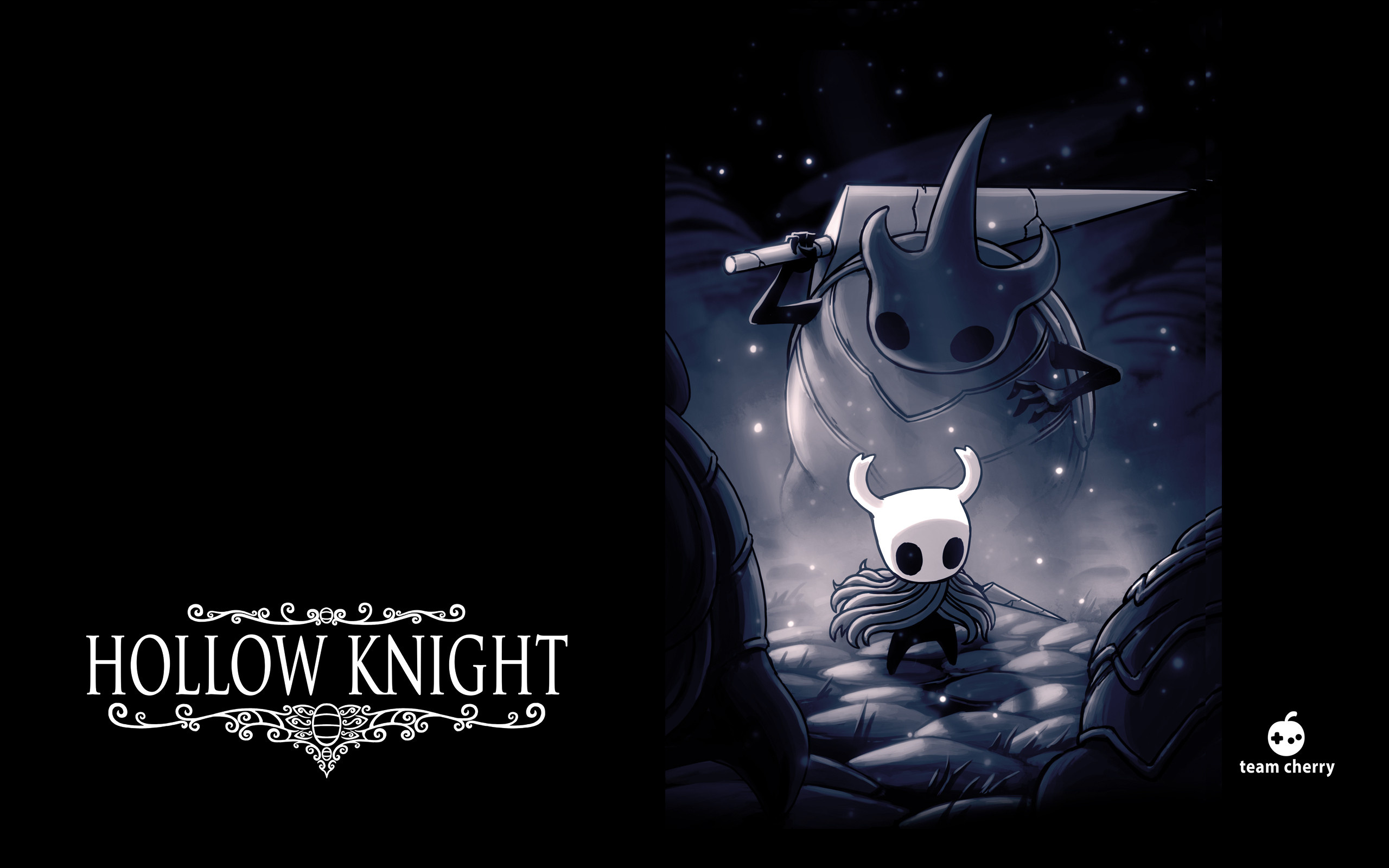 The Knight, False Knight, HOLLOW KNIGHT logo, HD Desktop wallpaper