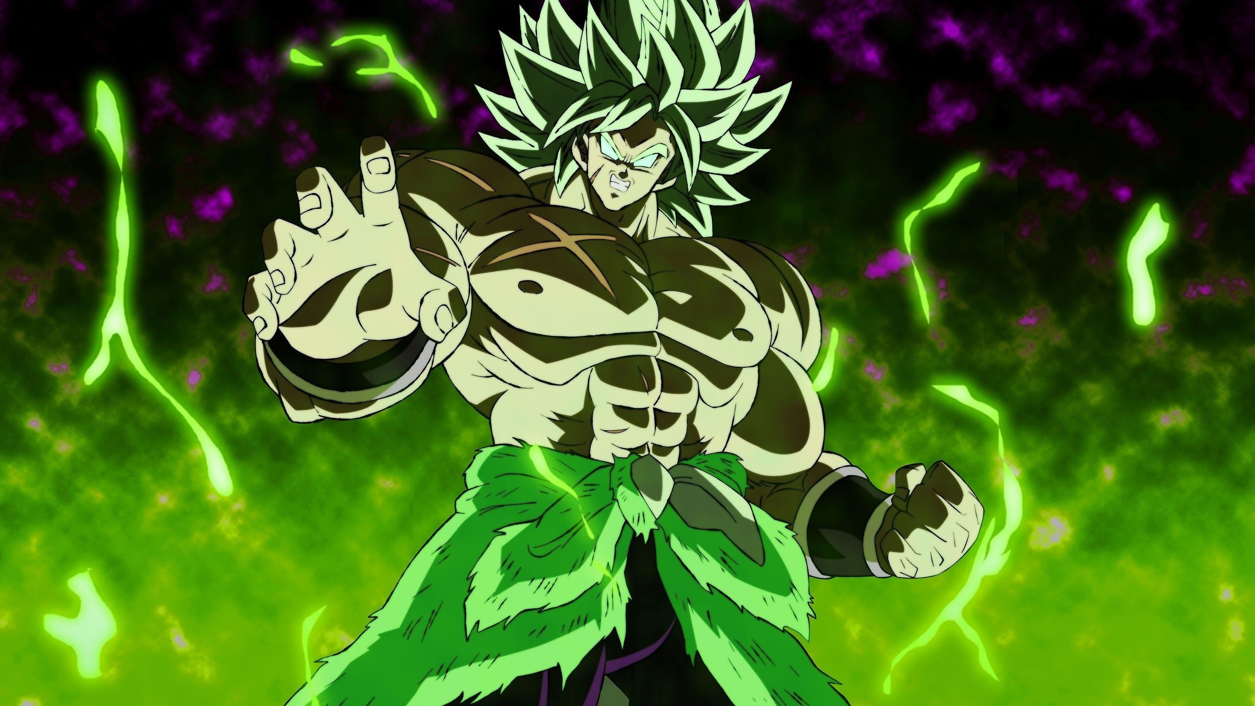 Super Saiyan Broly, green ki aura, Dragon Ball Super, HD Desktop wallpaper