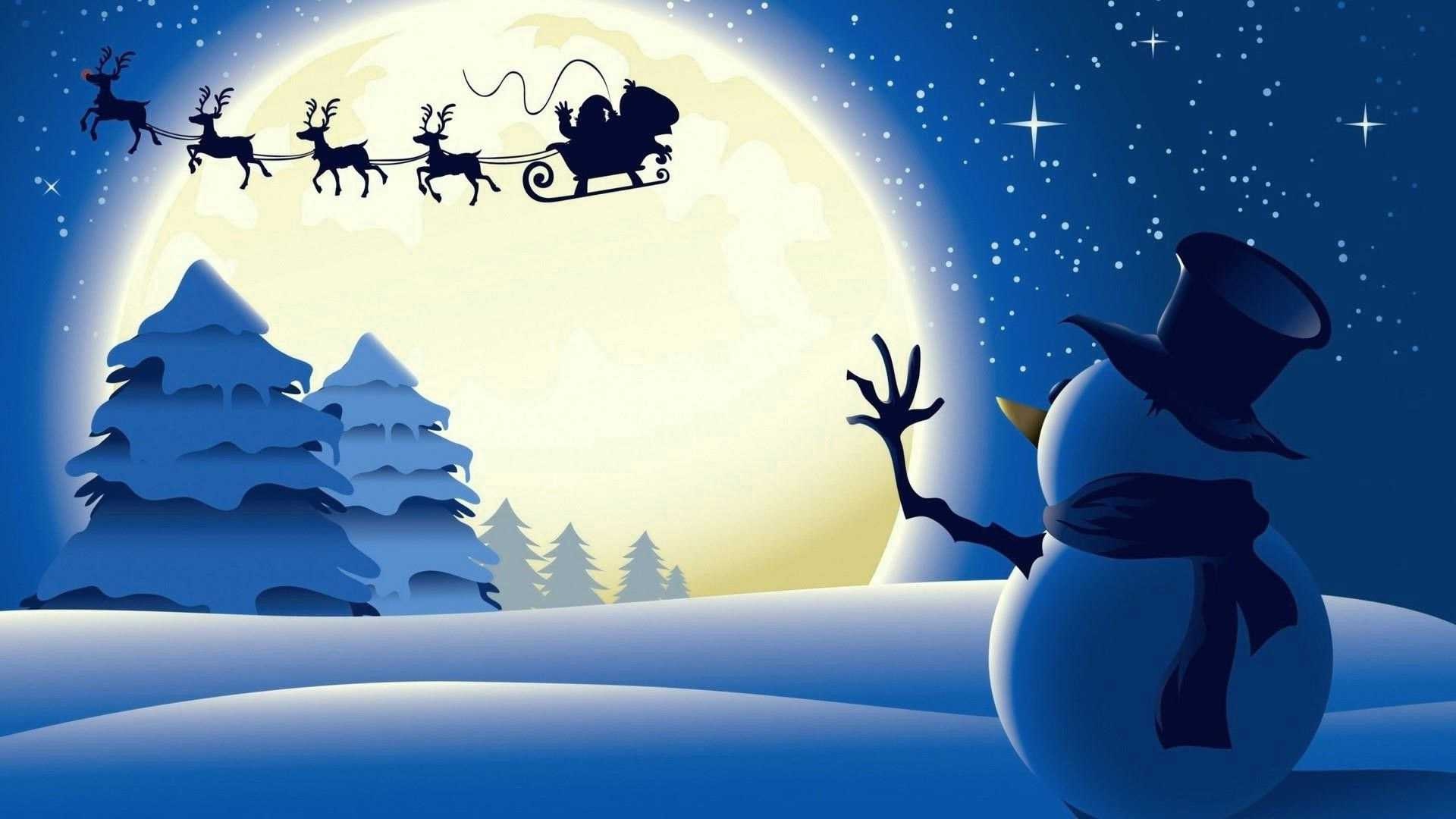 Moon, Father Christmas Wallpaper, 1920x1080 Full HD Desktop