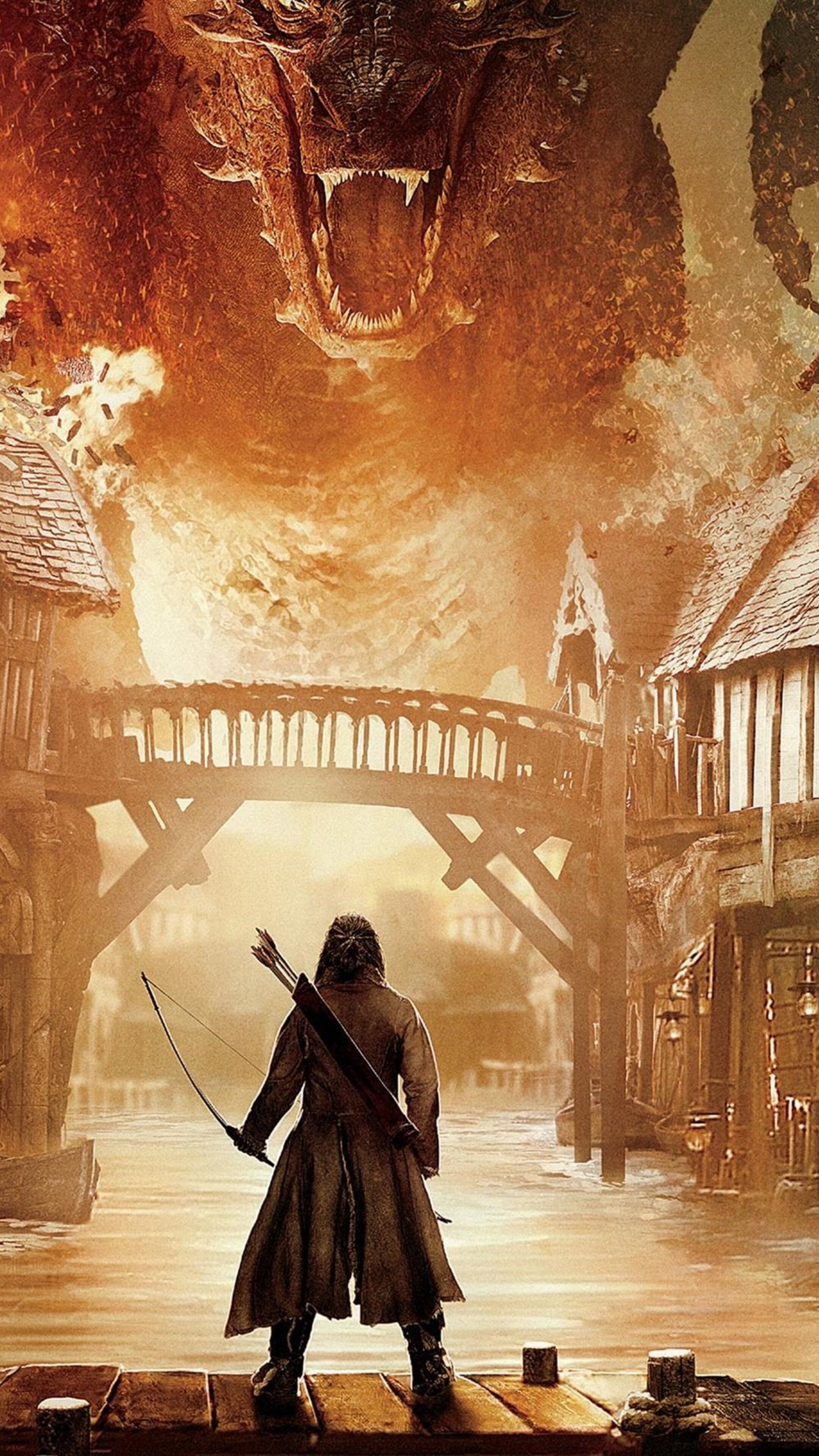 The Battle Of The Five Armies, Smaug Wallpaper, 2160x3840 4K Phone