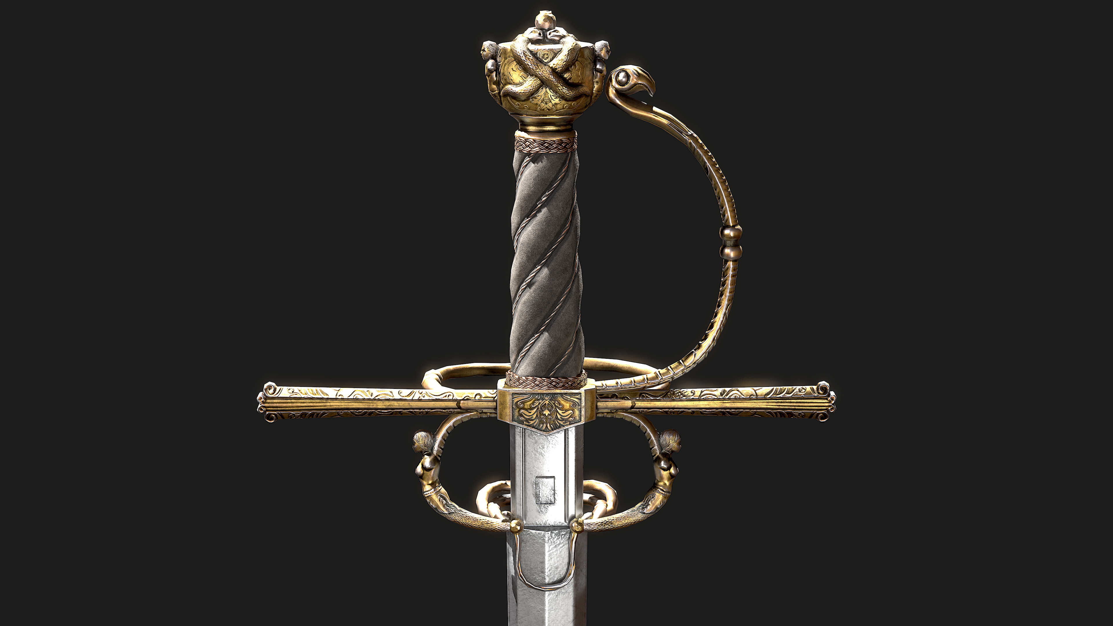 Rapirish sword, Caino swordsmith, 3840x2160 4K Desktop