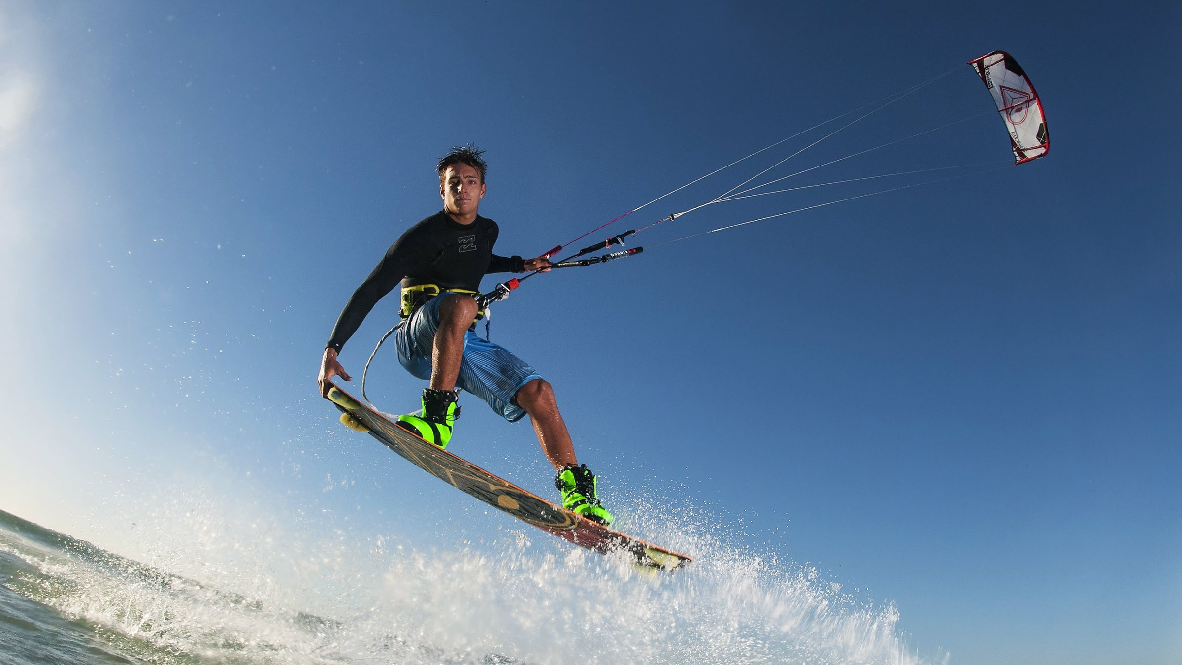 Airush kiteboarding, Oswald Smith, Tail grab, High definition, 2400x1350 HD Desktop