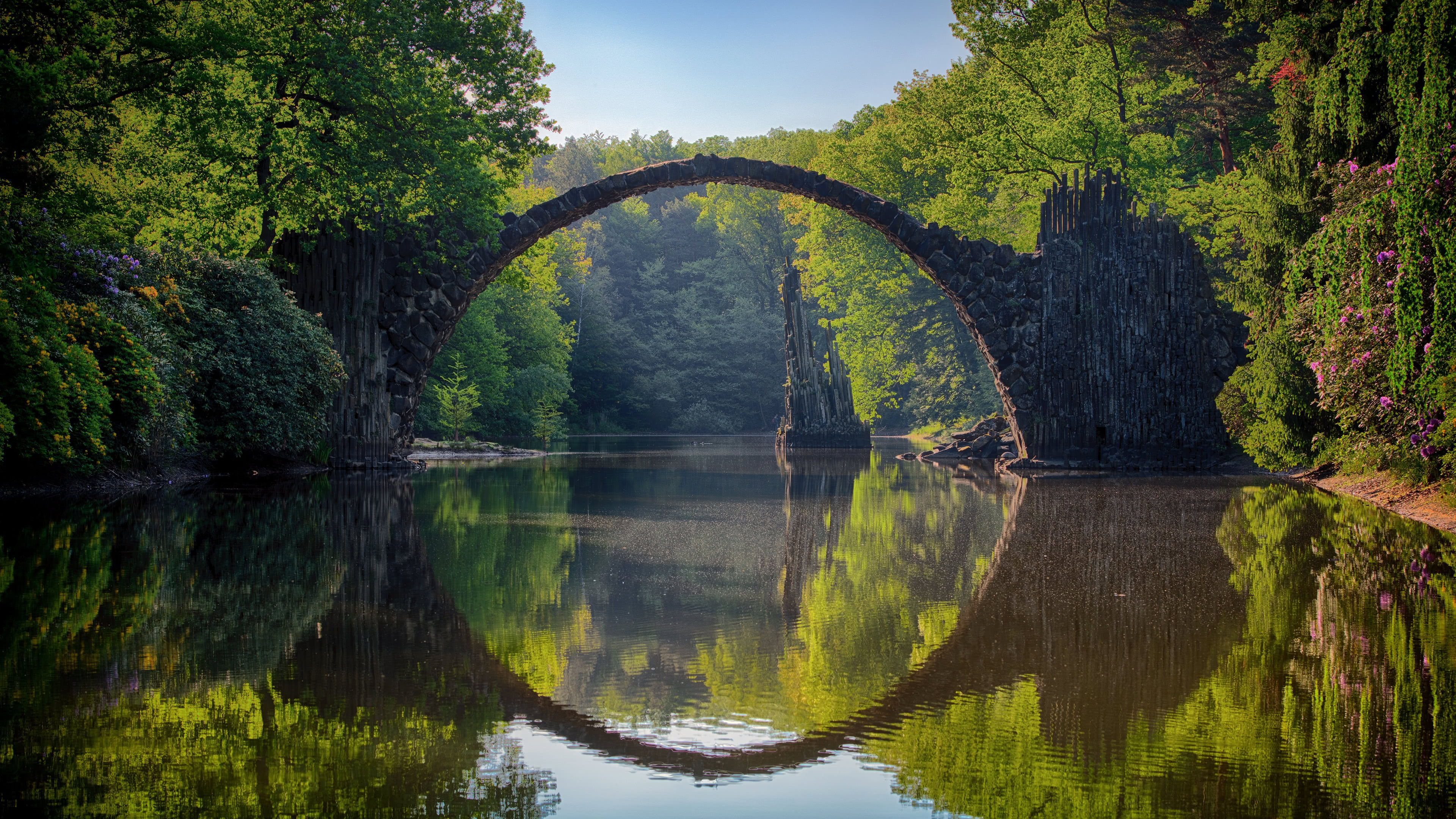 Rakotzbrcke Devils Bridge, Marvel of Germany, 3840x2160 4K Desktop