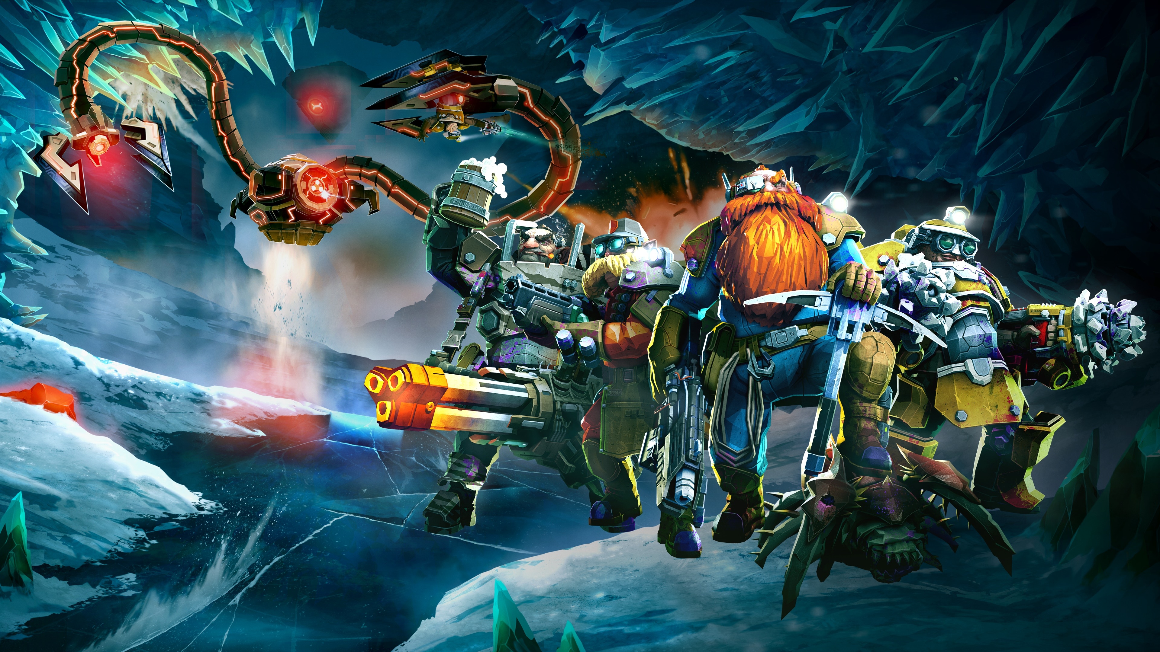 Deep Rock Galactic, Rival tech, Compete against others, Exciting challenges, 3840x2160 4K Desktop