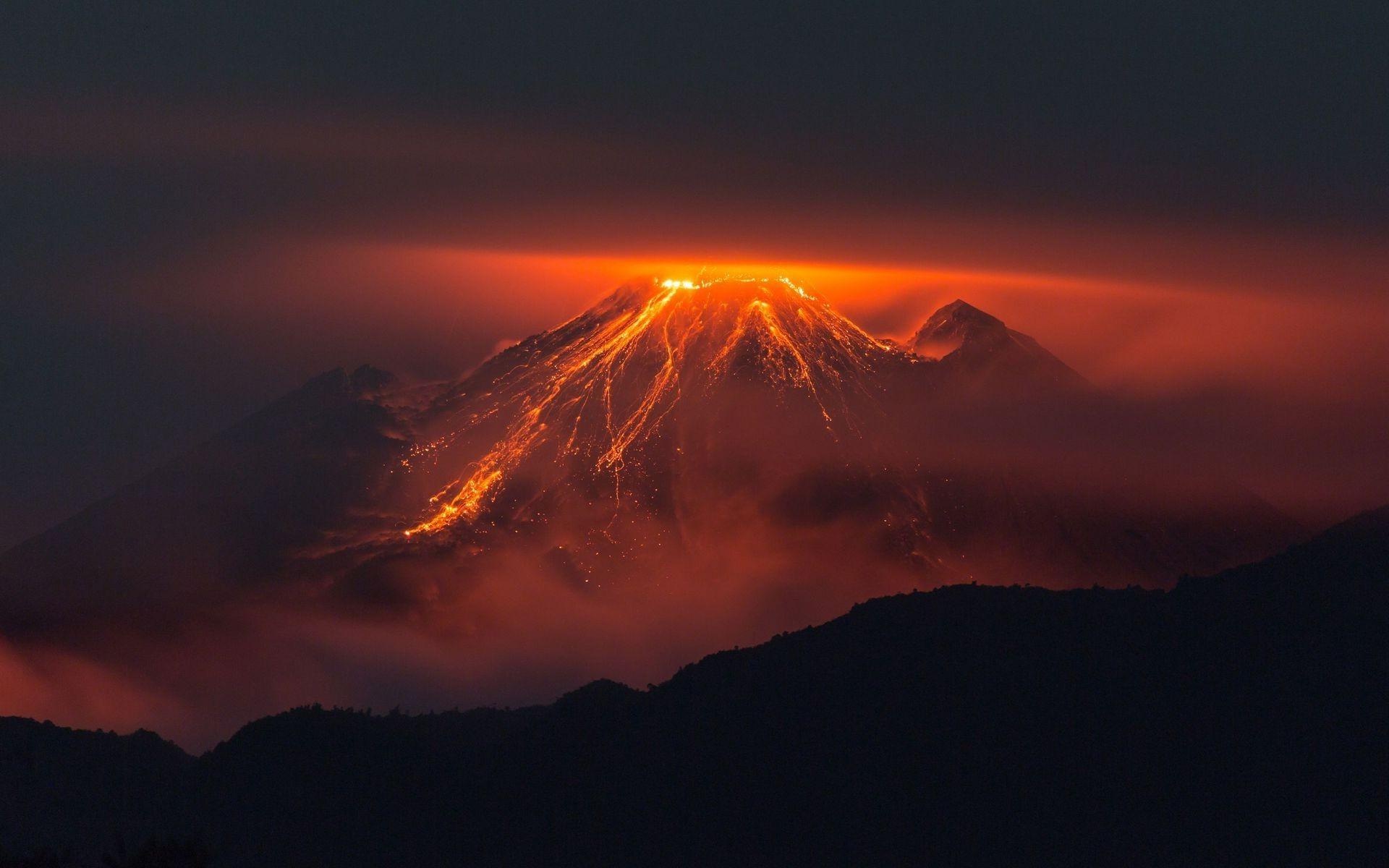 Intense volcanic energy, Active volcano, Nature's fiery force, Power of the earth, 1920x1200 HD Desktop