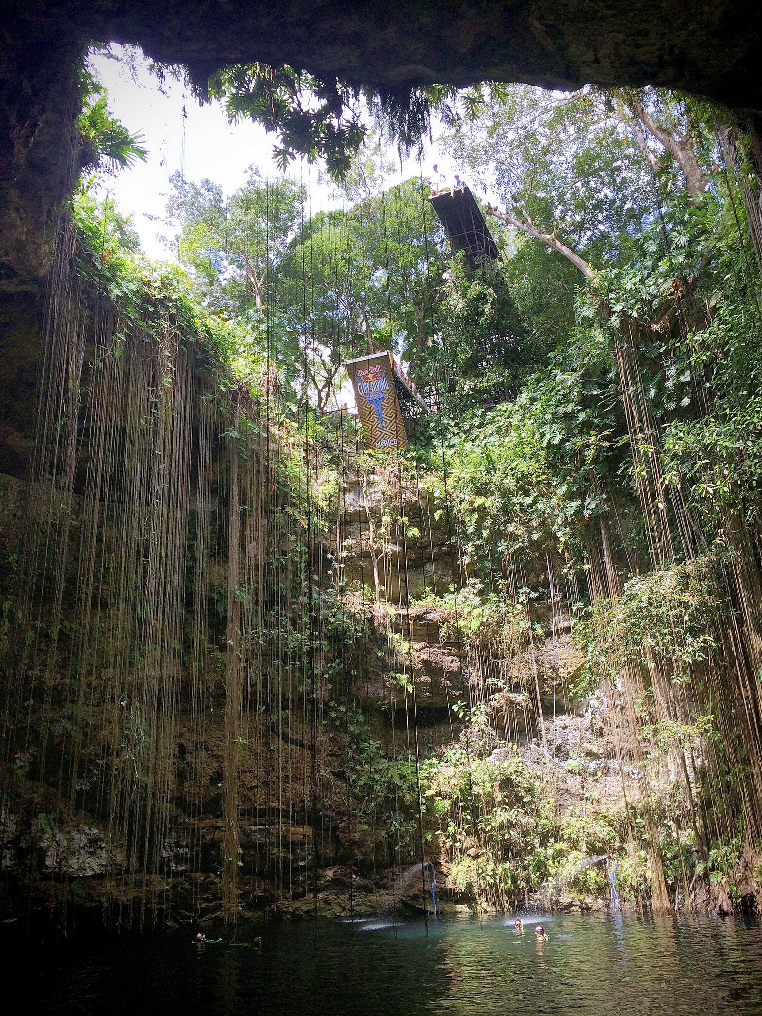 Ik Kil Cenote, Red Bull cliff diving, Thrilling finale, Mexican adventure, 1540x2050 HD Phone