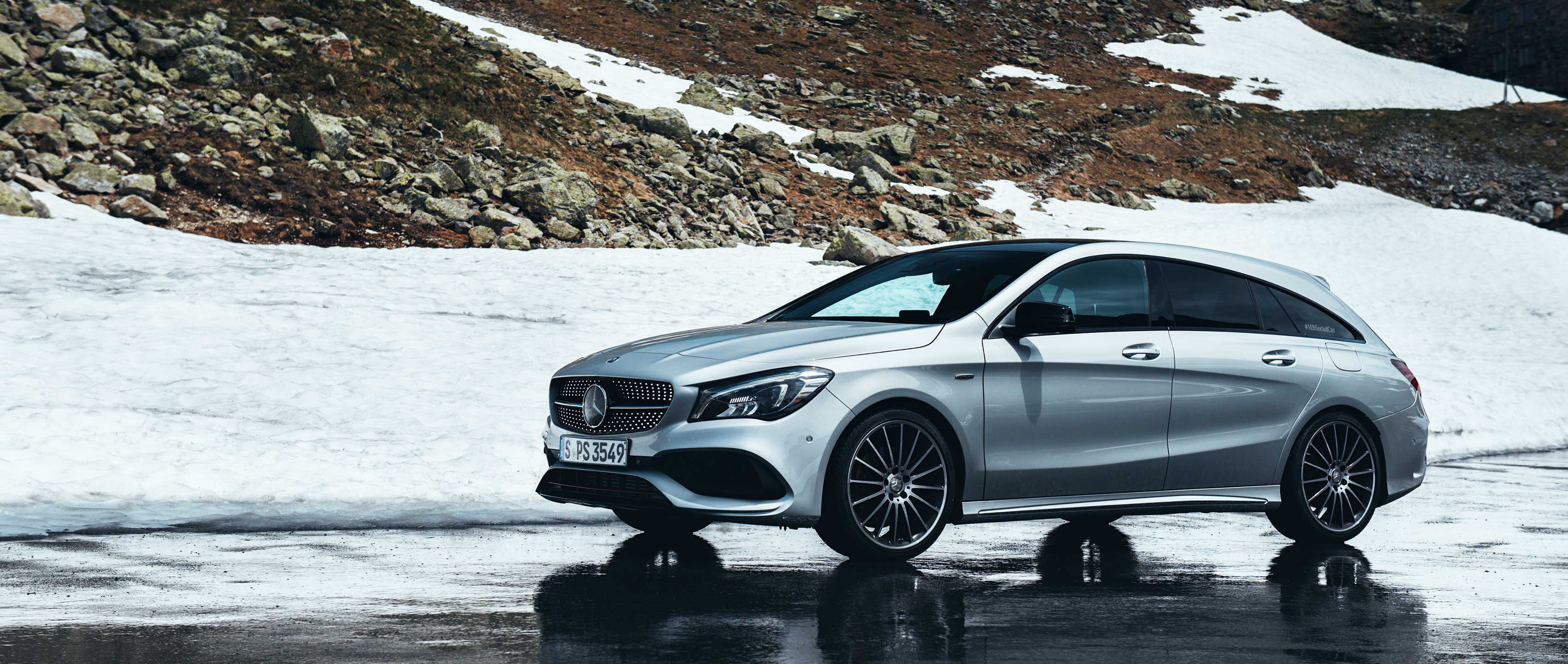 Mercedes-Benz CLA, Shooting brake masterpiece, MBSocialCar wallpaper, 3400x1440 Dual Screen Desktop