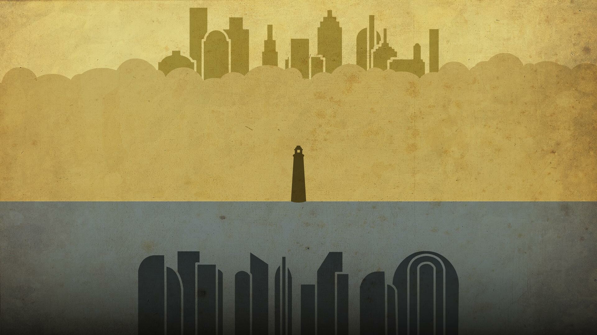 BioShock, Minimalist HD art, Gaming inspiration, Aesthetic charm, 1920x1080 Full HD Desktop