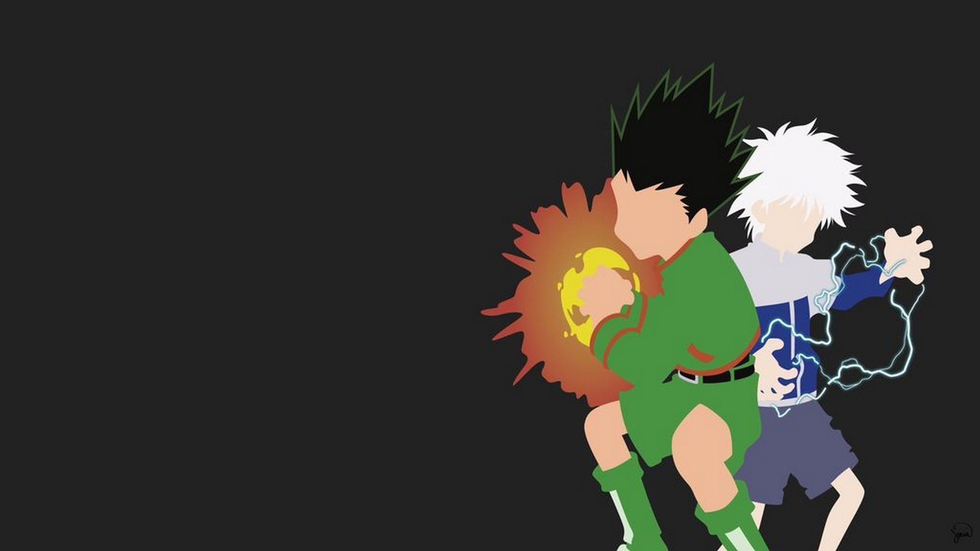 Gon Freecss, HD wallpaper, Gon and Killua, Minimalist design, 1920x1080 Full HD Desktop