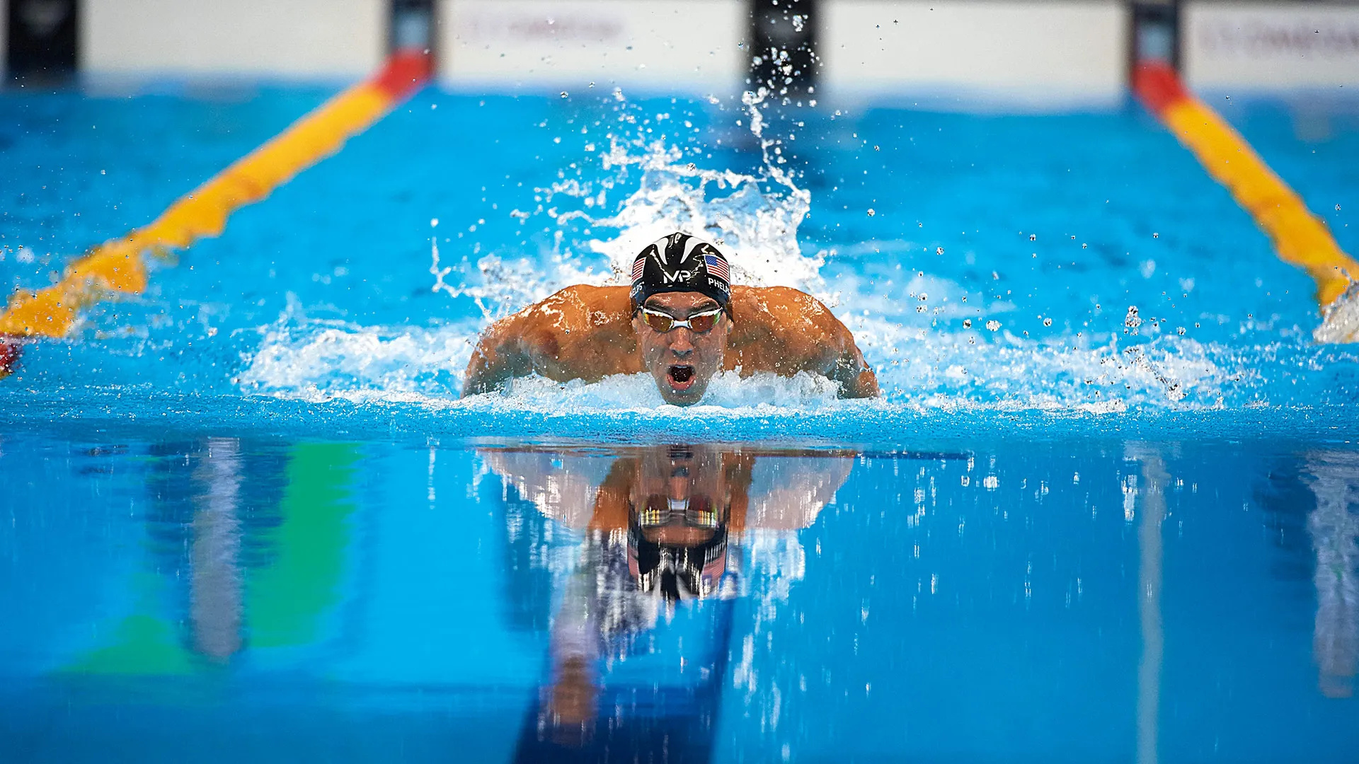 Michael Phelps, Phelps vs Shark, Exciting results, GQ India article, 1920x1080 Full HD Desktop