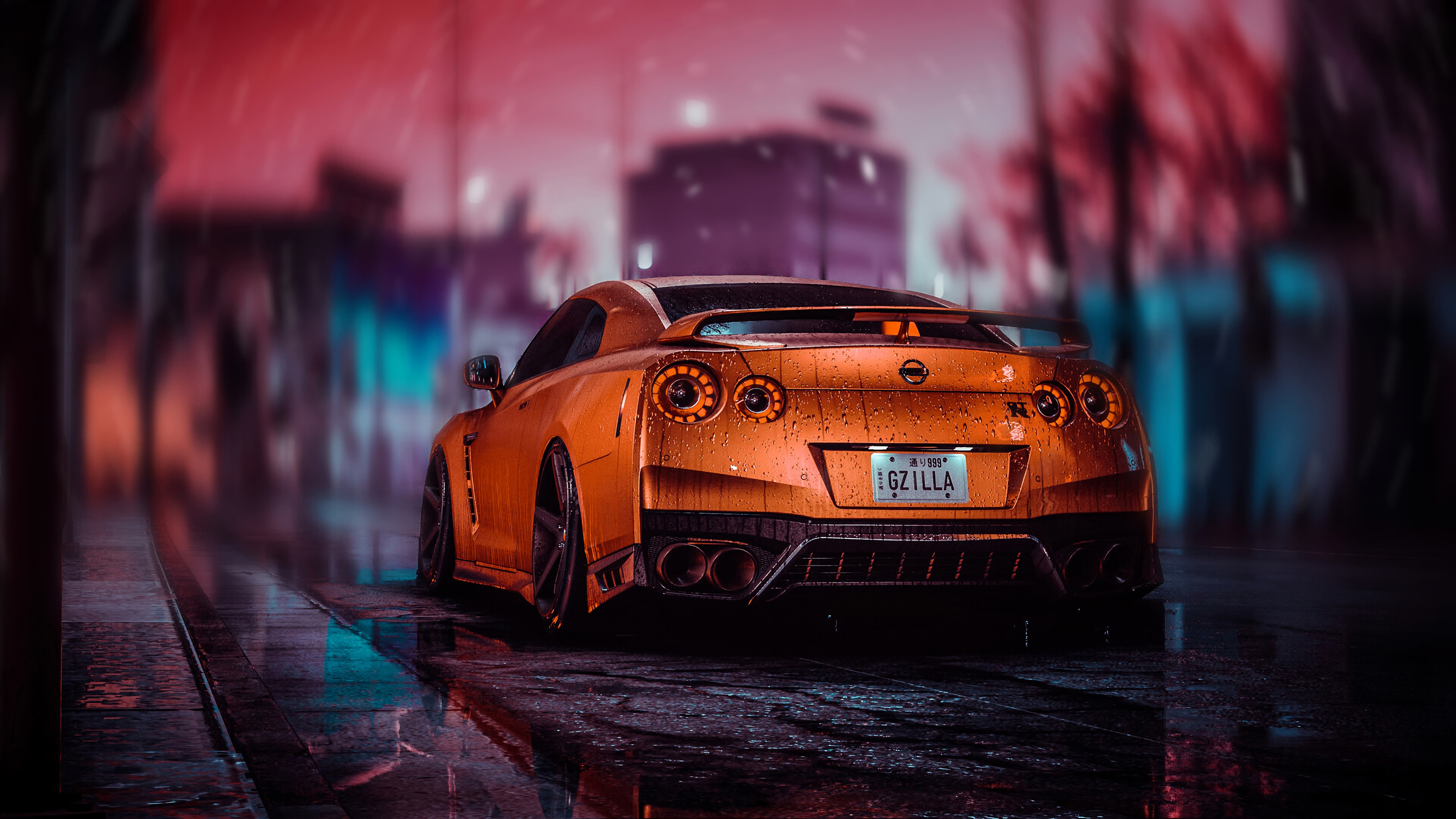 Nissan GT-R, NFS rear, 4K wallpapers, Cars wallpapers, 3840x2160 4K Desktop