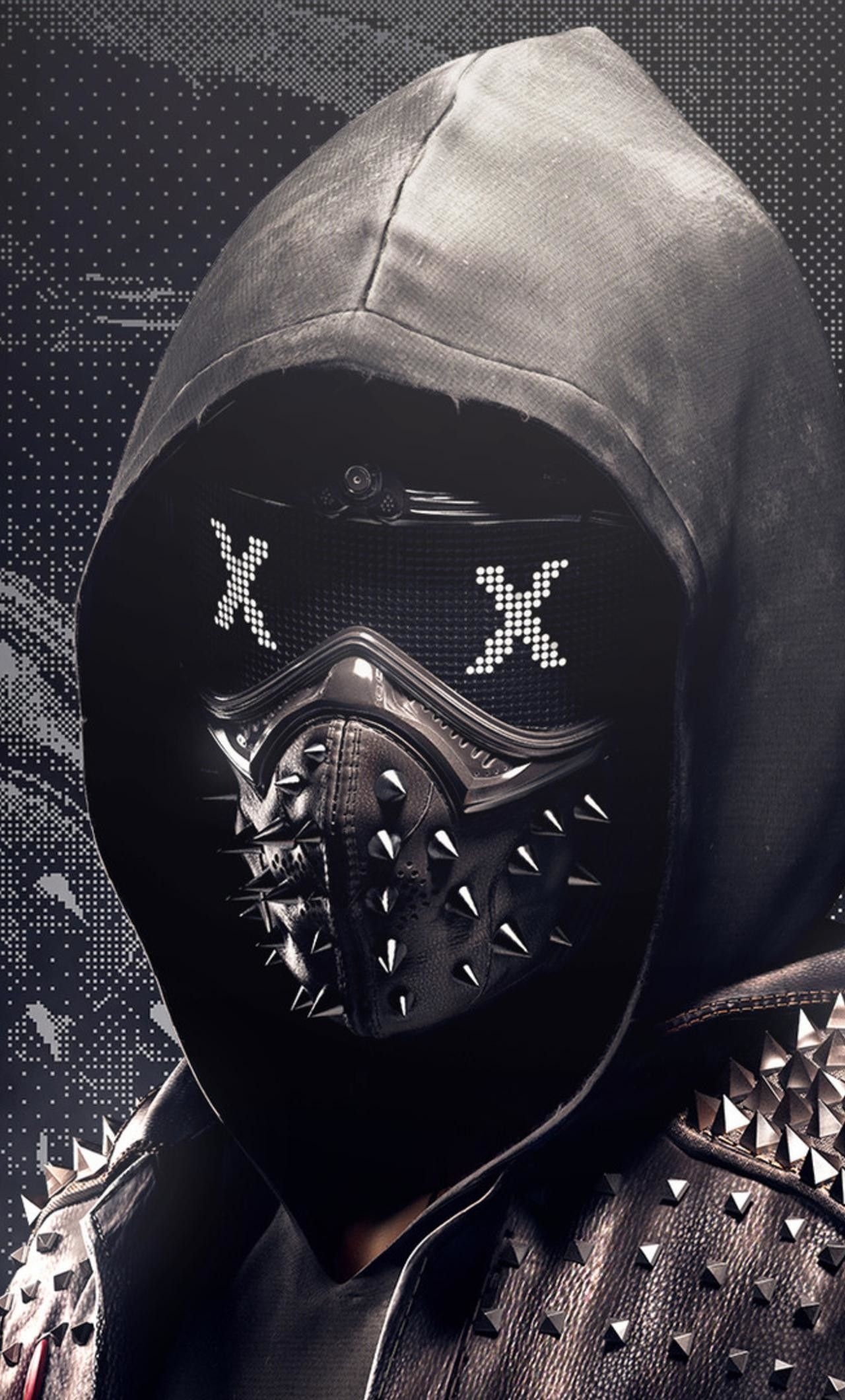 Wrench, LED emoji goggles, spiked leather face mask, HD Phone wallpaper