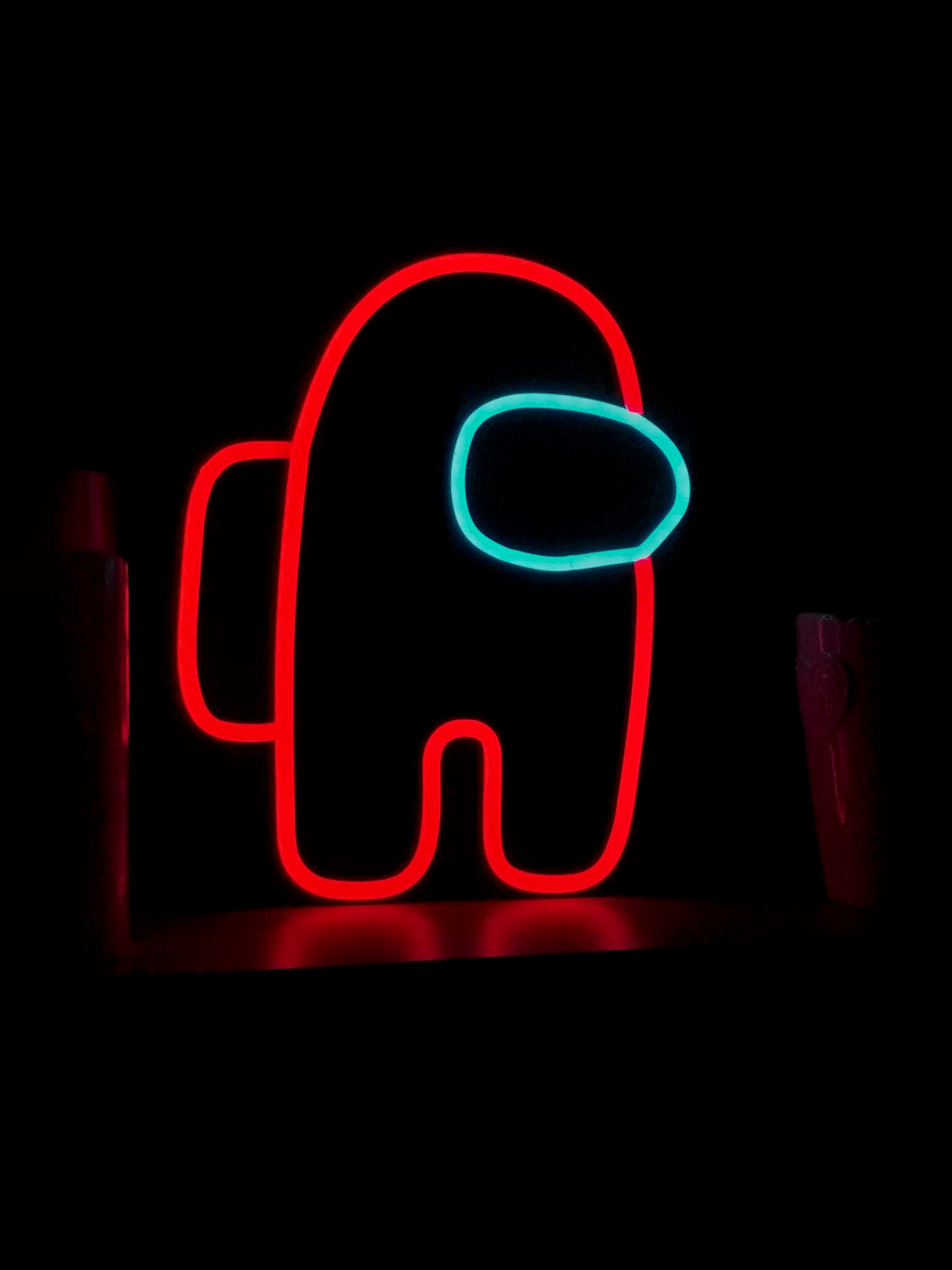 Among Us, Neon-themed 4K wallpapers, Dark aesthetic, 1540x2050 HD Phone