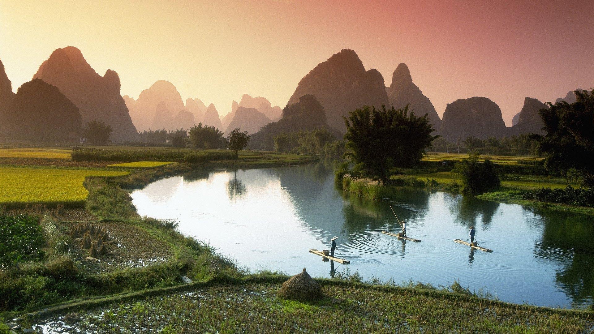 Li River, Guilin, Wallpapers, Nature, 1920x1080 Full HD Desktop