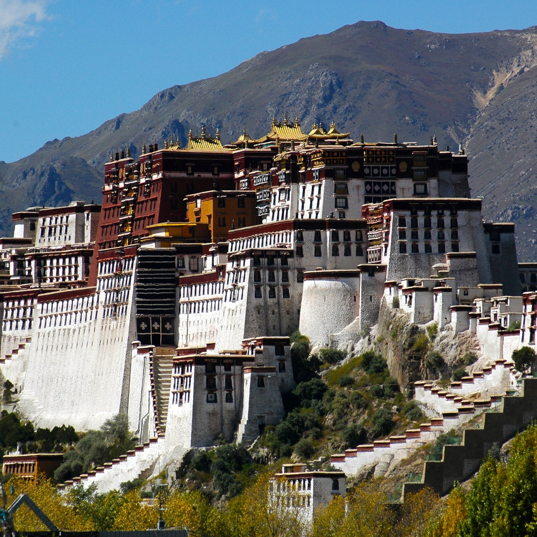 Potala Palace, Llasa landmark, Spiritual sanctuary, Majestic architecture, 2050x2050 HD Phone