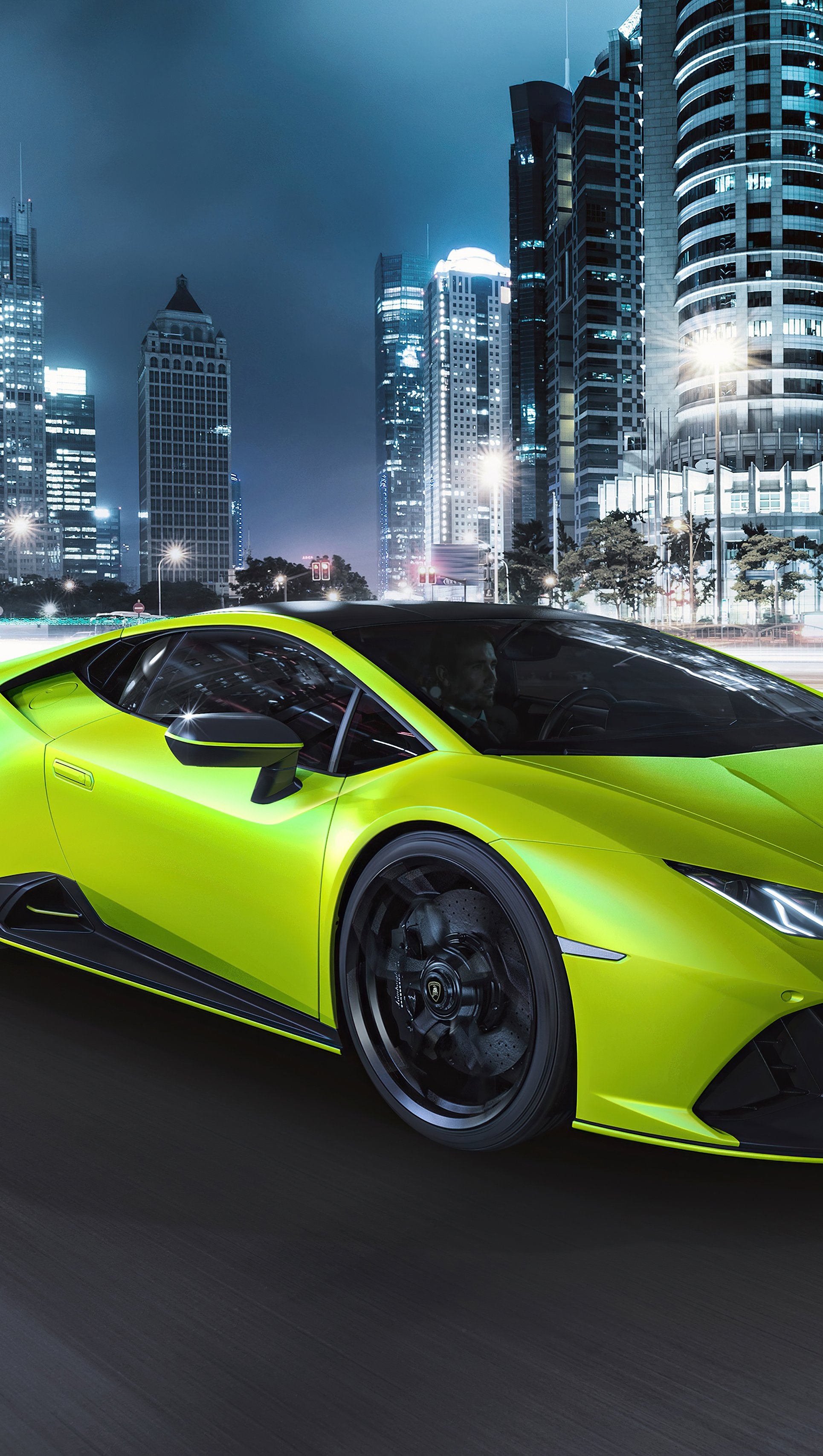 Lamborghini Huracan, Evo Fluo Capsule, Captivating visuals, Ultra HD wallpaper, 1930x3420 HD Phone