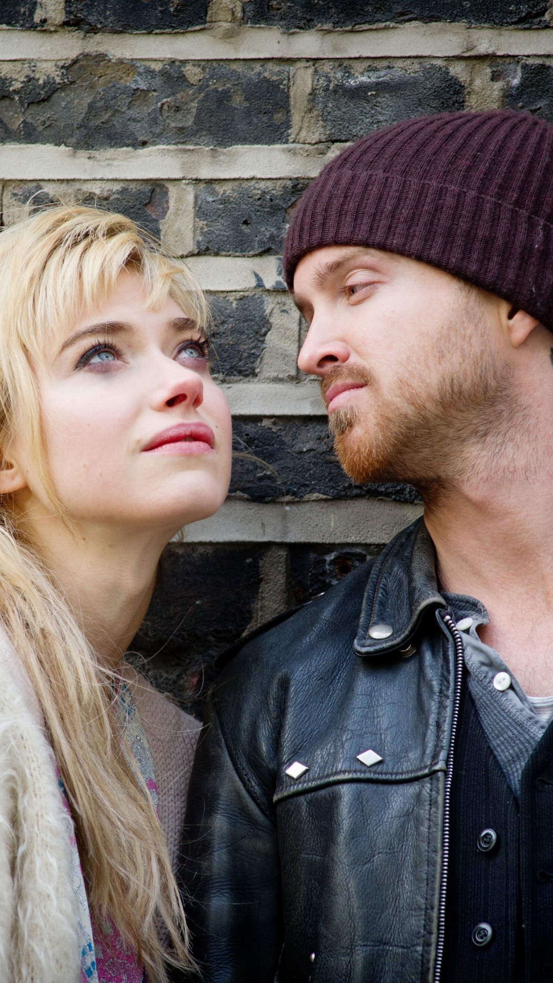 Imogen Poots, A Long Way Down, Aaron Paul, iPhone wallpaper, 1080x1920 Full HD Phone