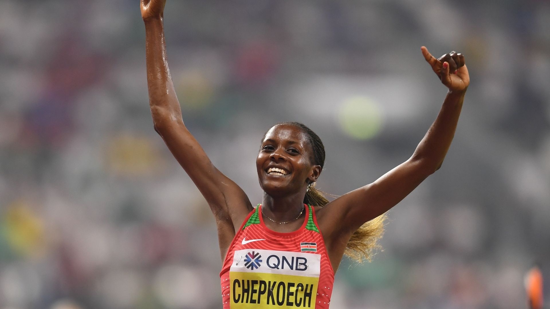 Beatrice Chepkoech, Steeplechase triumph, Solo performance, 1920x1080 Full HD Desktop