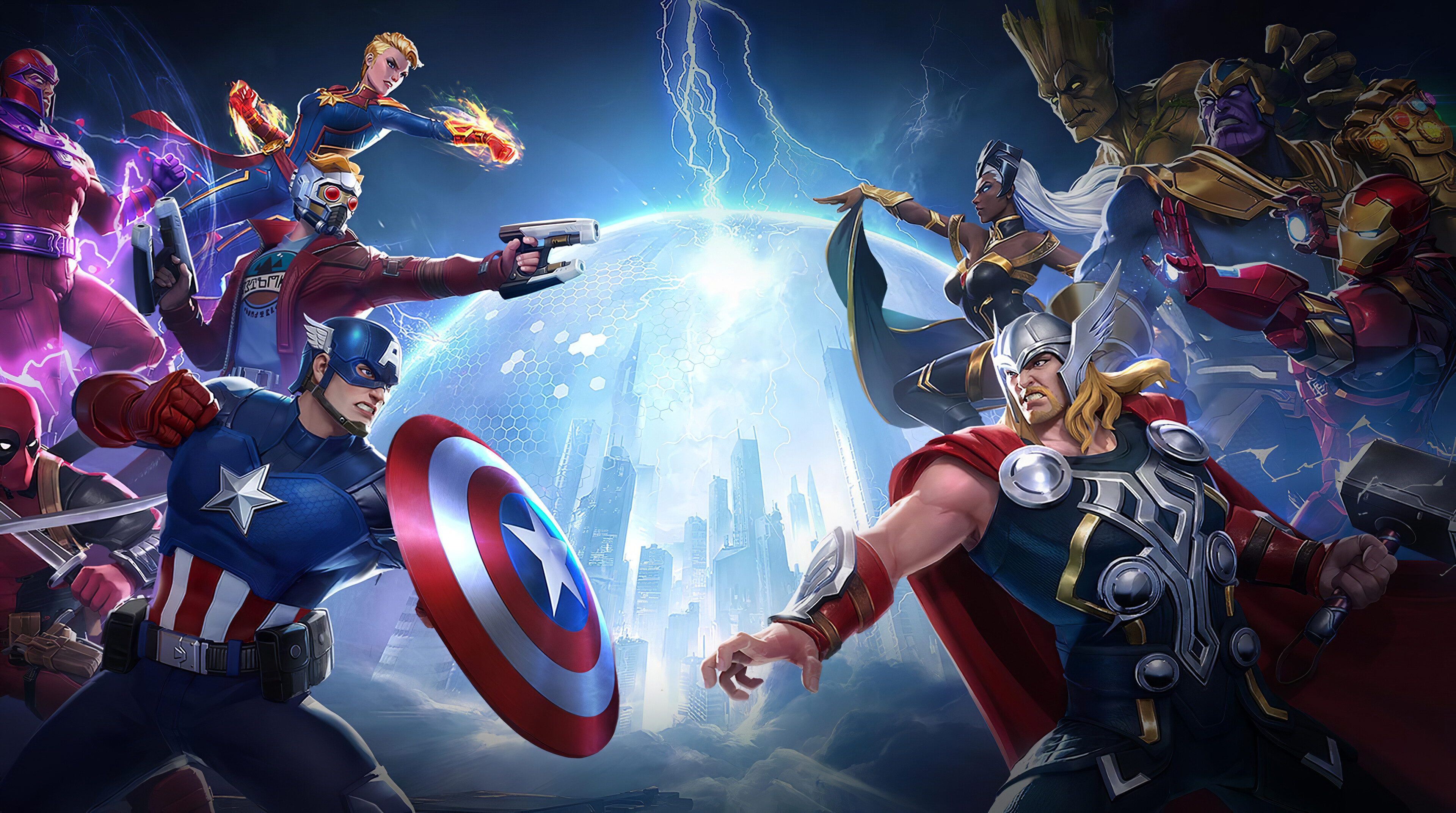 Marvel, Marvel Super War, HD game wallpapers, Superhero battles, 3840x2150 HD Desktop