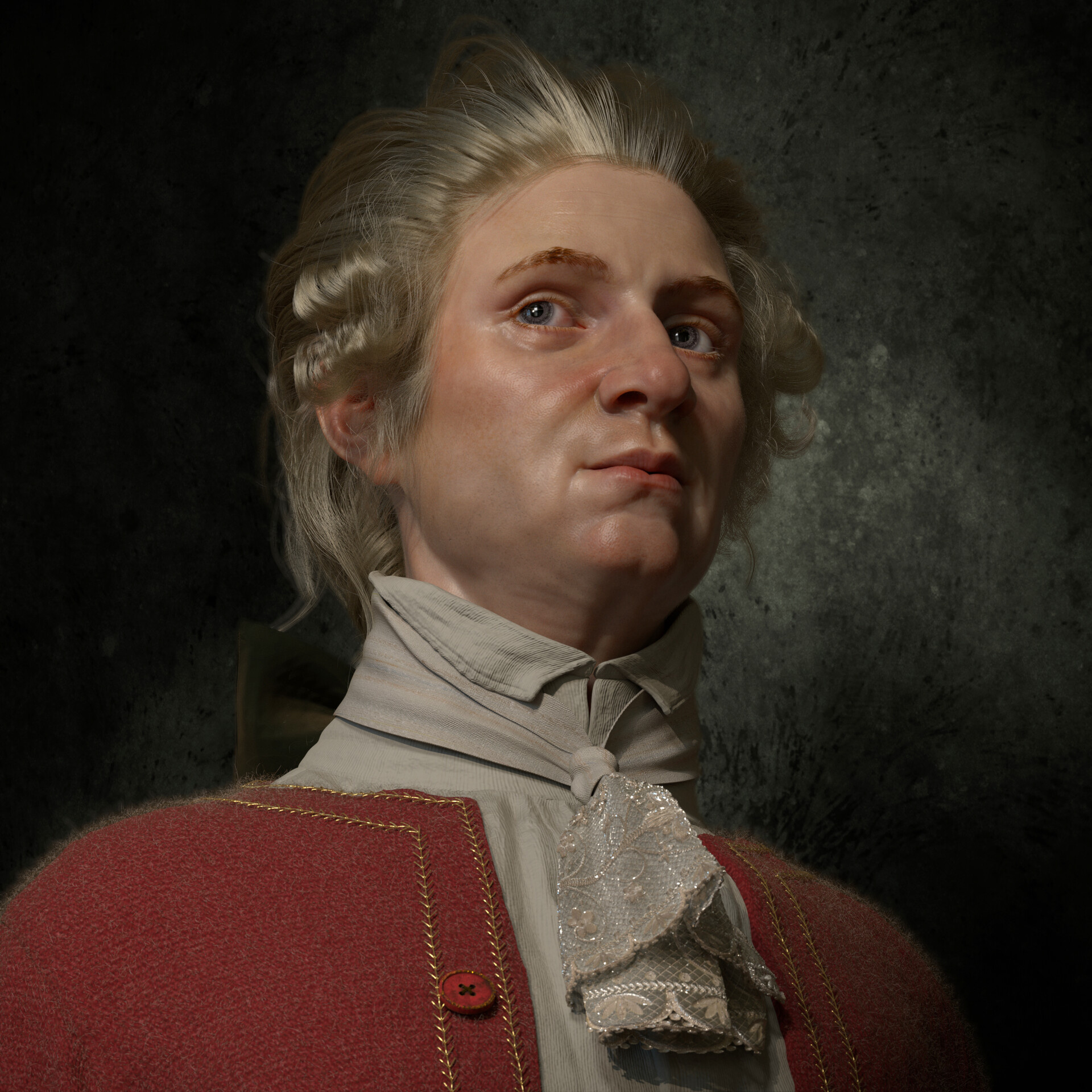 Wolfgang Amadeus Mozart, Artstation artwork, Brilliant compositions, Musical talent, 1920x1920 HD Phone