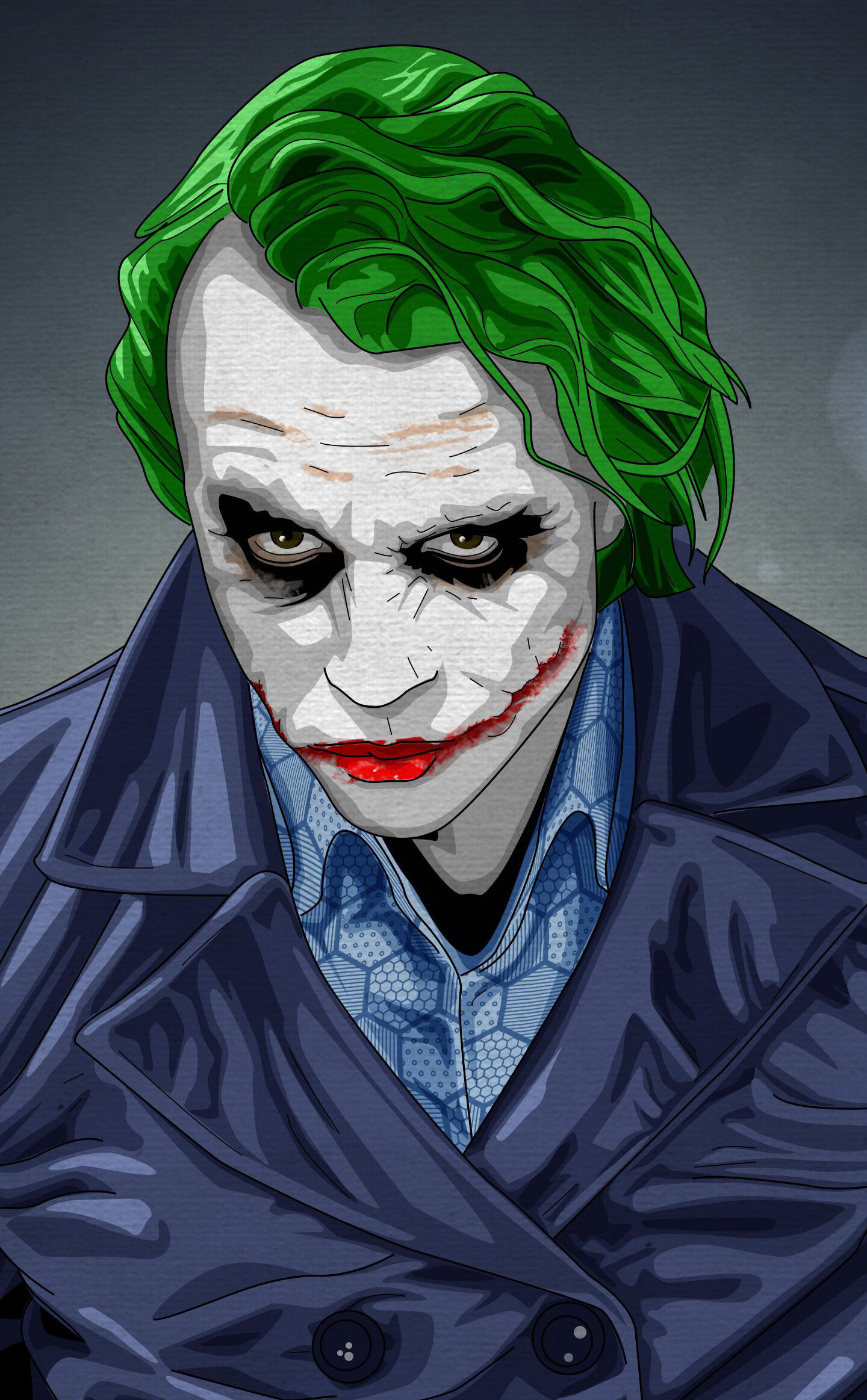 DC Villain, Joker, Notorious villain, Artwork DC Comics, 1440x2330 HD Phone