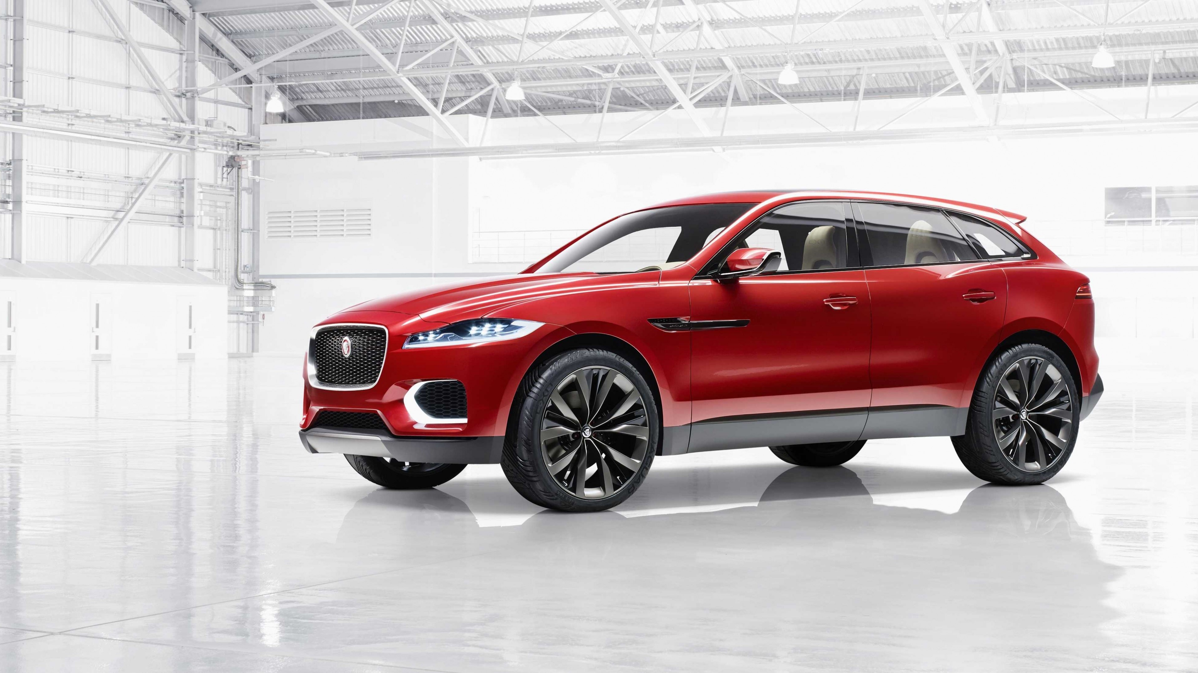 Jaguar F-PACE, Striking red beauty, Powerful performance, Dynamic design, 3840x2160 4K Desktop