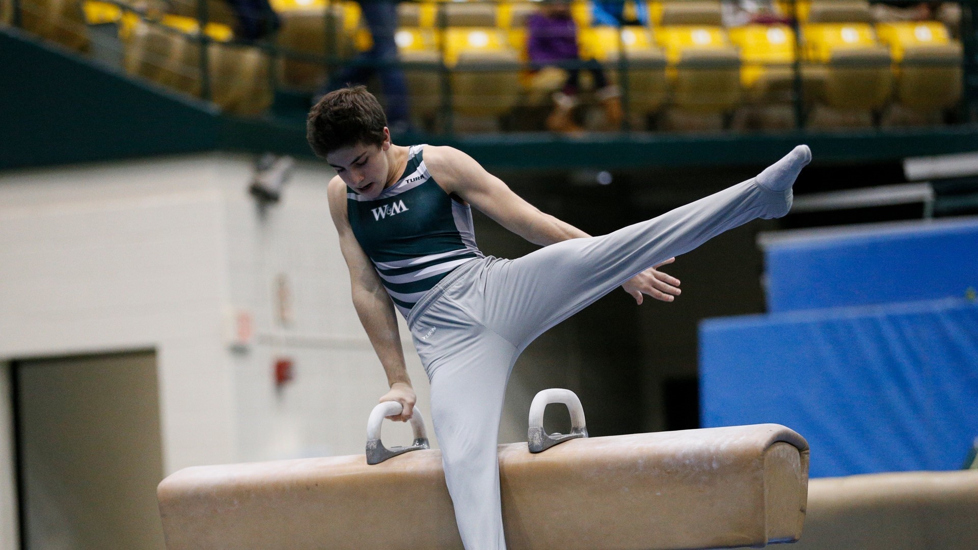 Jacopo Gliozzi, Mens gymnastics, William & Mary athletics, Pommel horse, 1920x1080 Full HD Desktop