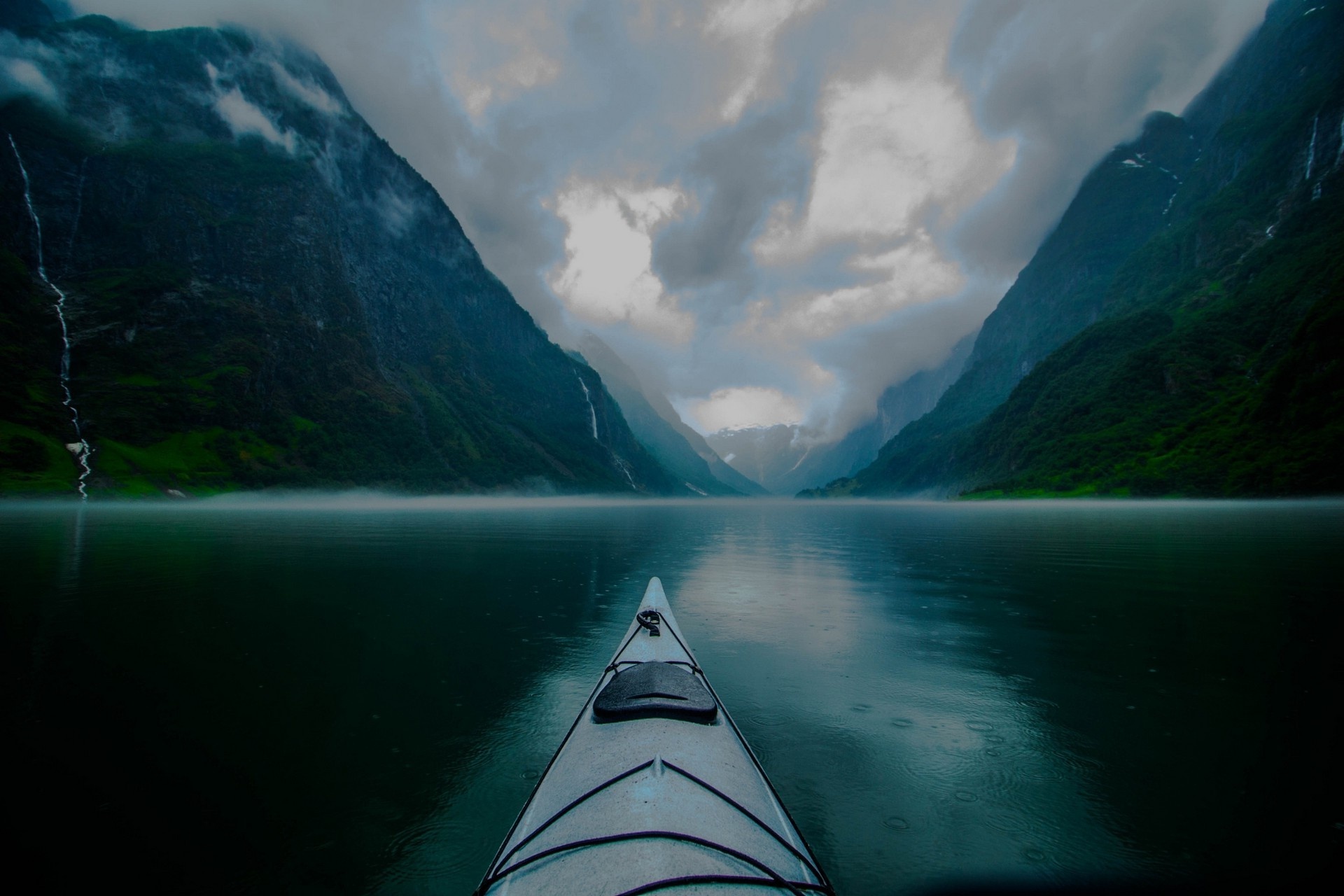 Fjord mountain mist, Norway morning blue, 1920x1280 HD Desktop