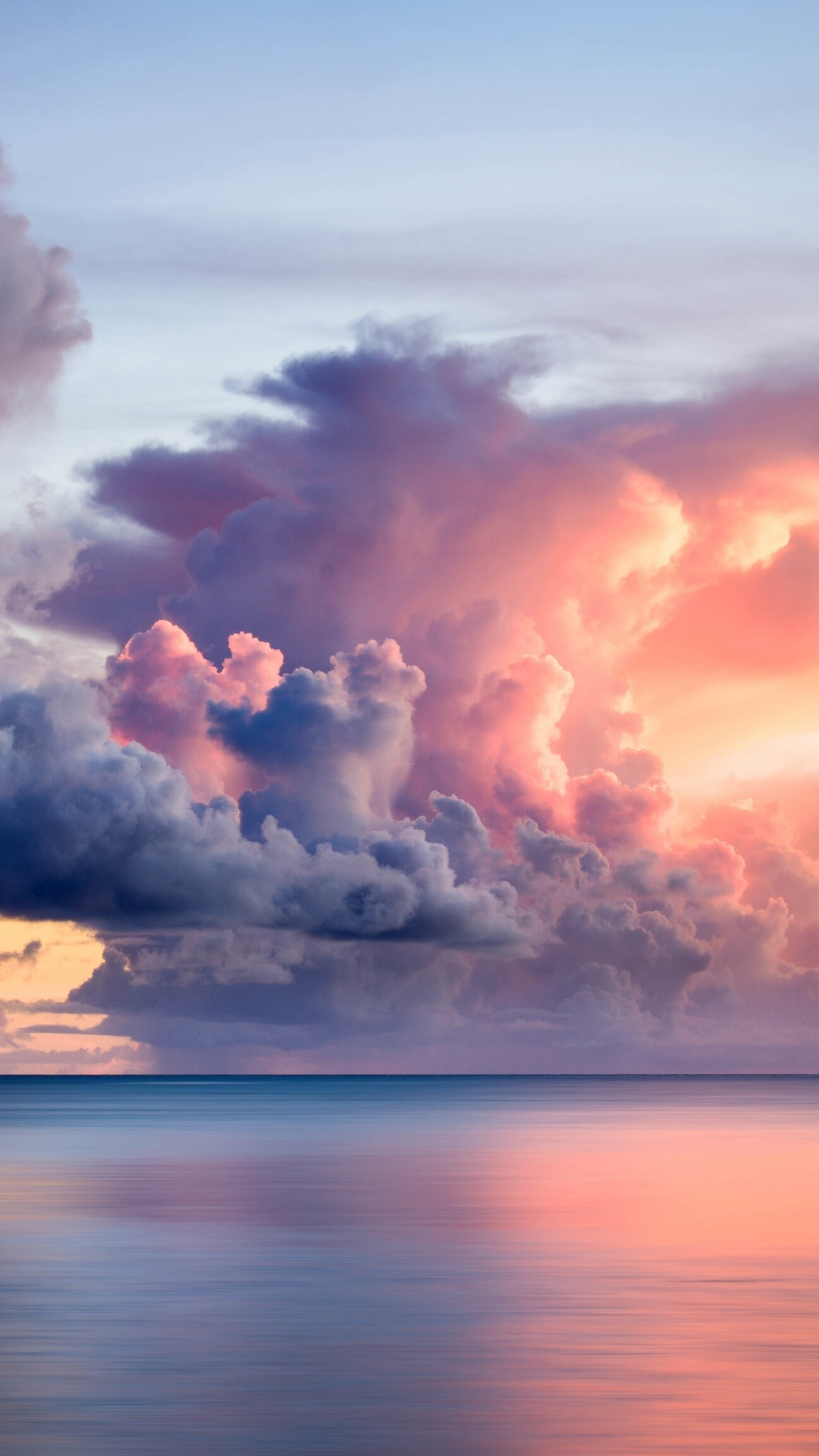 Fluffy white clouds, Natural beauty, Sky's canvas, Nature's artwork, 1440x2560 HD Phone