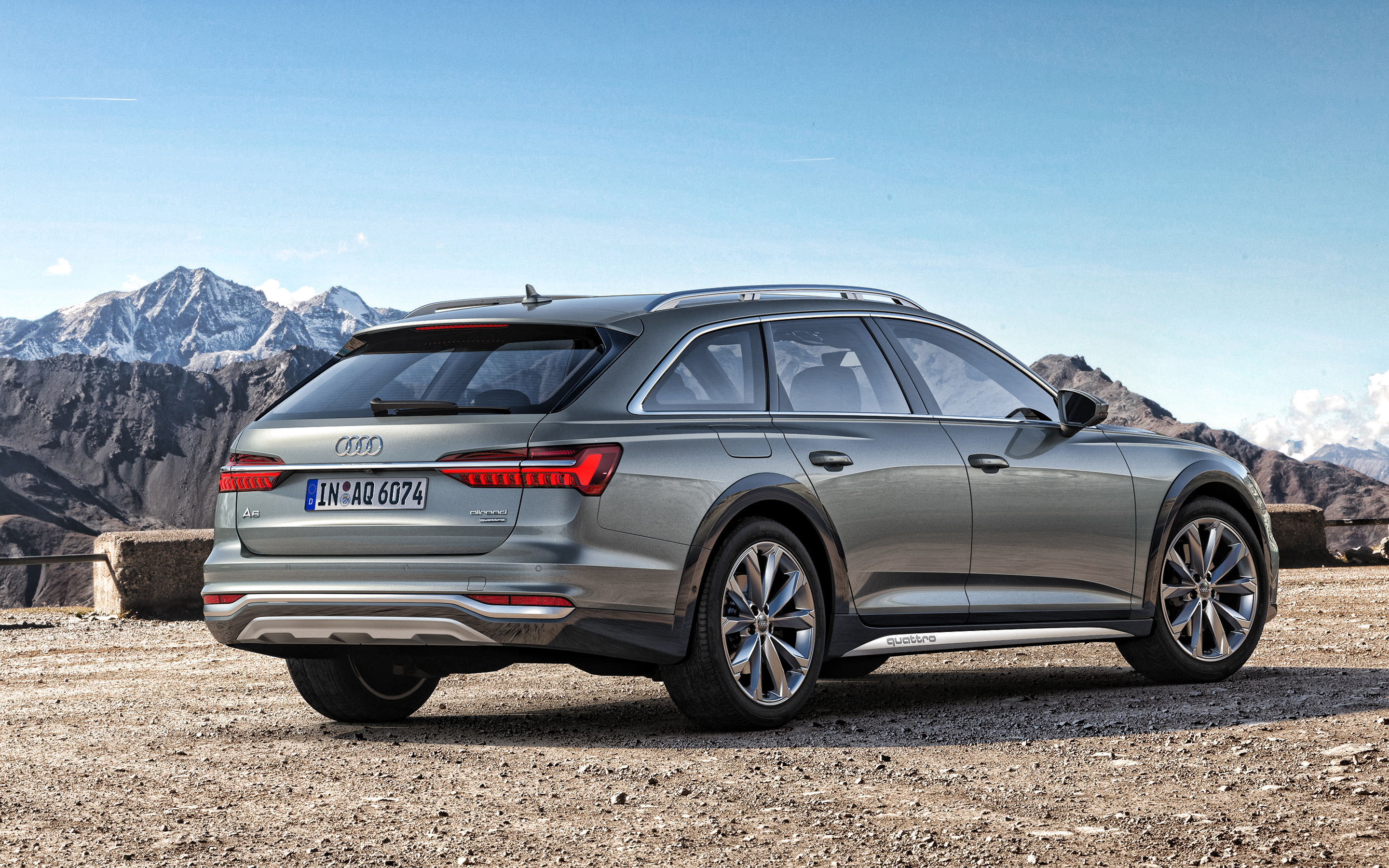 Audi A6 Allroad, Rear view, New gray, German cars, 2880x1800 HD Desktop