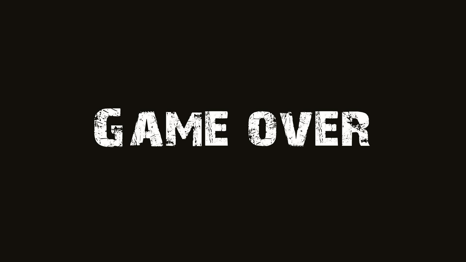 Game Over, Cool and stylish, Minimalist design, Sleek, 1920x1080 Full HD Desktop