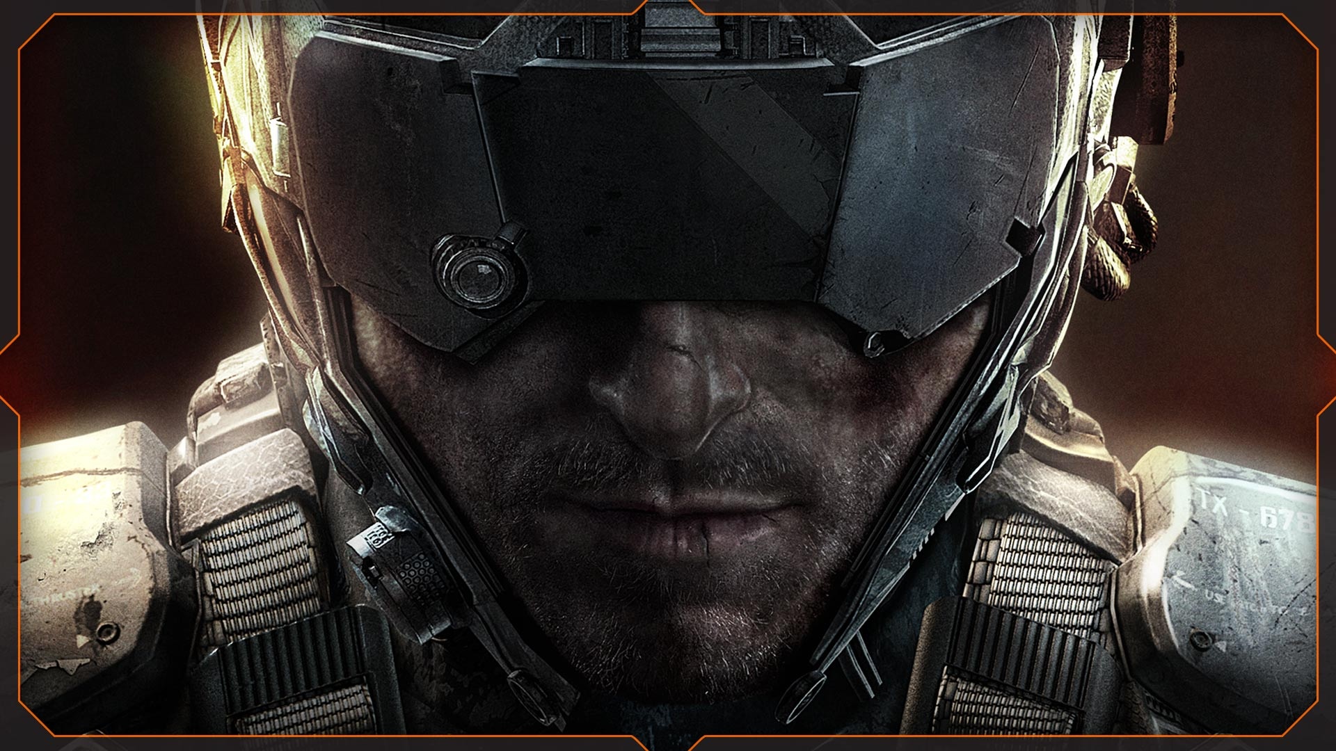 Call of Duty: Black Ops III soldier, Cybernetic visor helmet, Futuristic combat exosuit, Full HD Desktop wallpaper