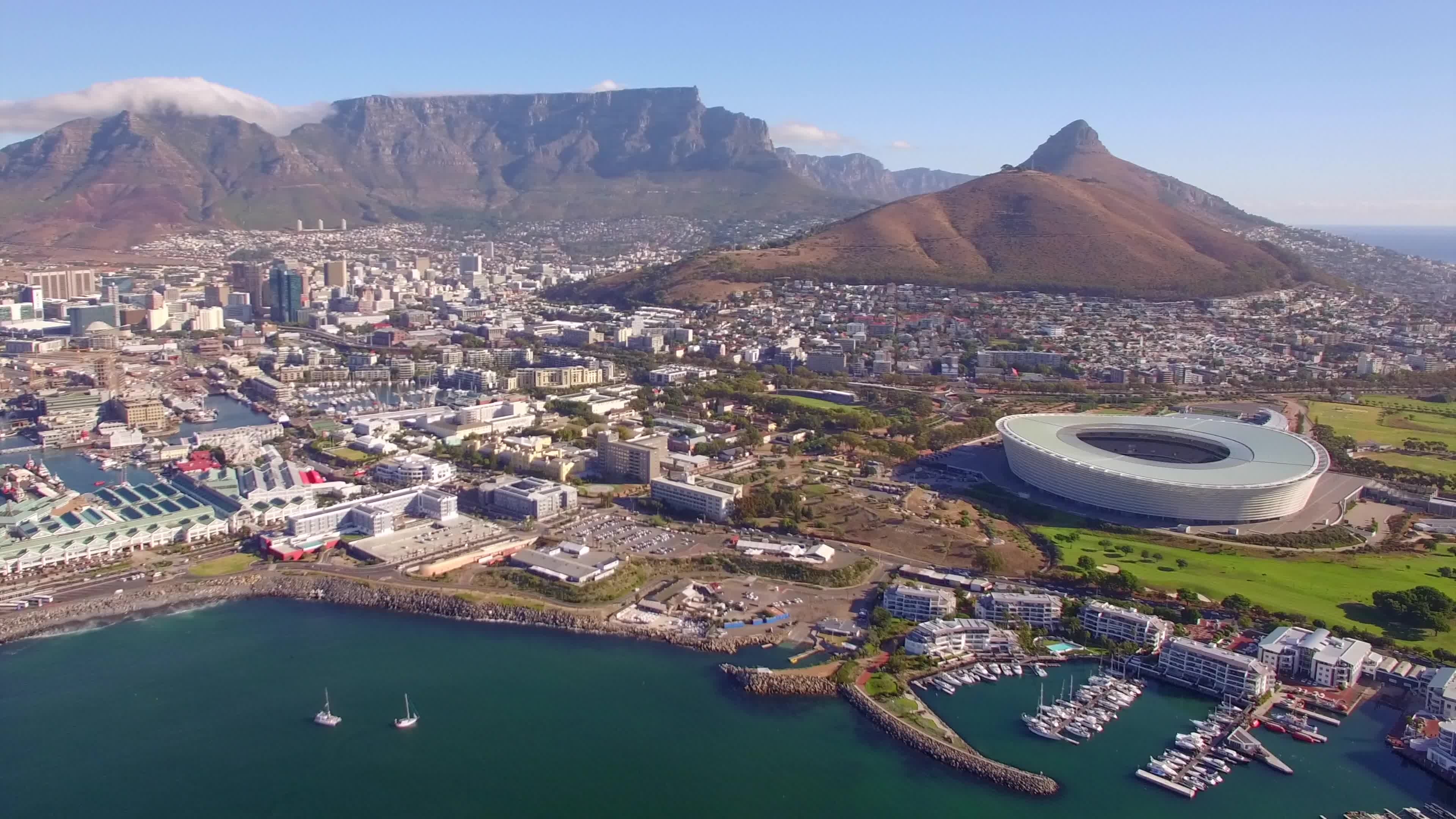 Aerial Travel Drone View, Cape Town, South Africa, 3840x2160 4K Desktop