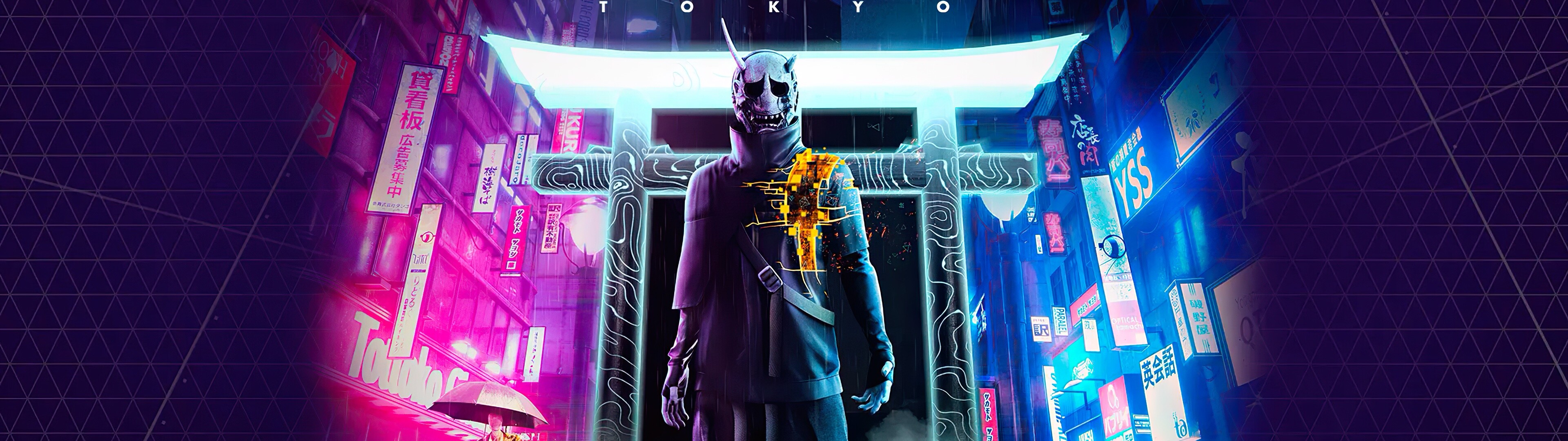 Ghostwire: Tokyo, 4K wallpaper for PS5 and PC, 2021's haunting games, Gaming visuals, 3840x1080 Dual Screen Desktop