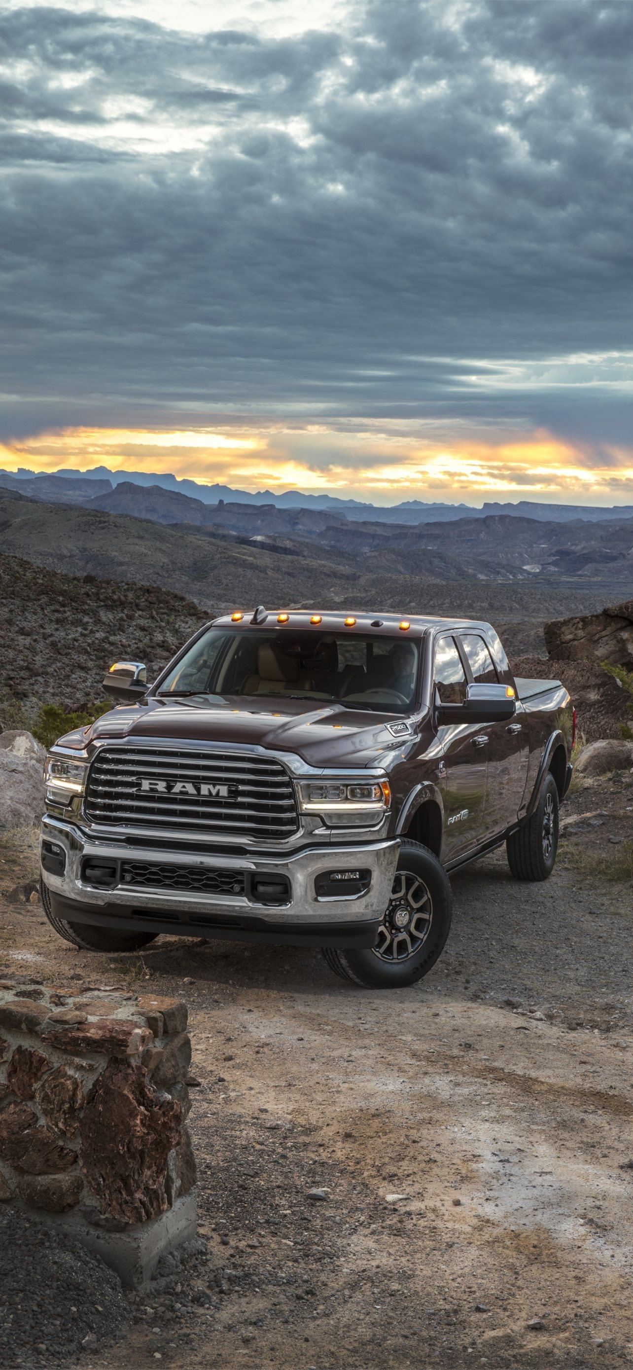 Ram 2500, Heavy-duty truck, Powerful presence, Rugged charm, 1290x2780 HD Phone