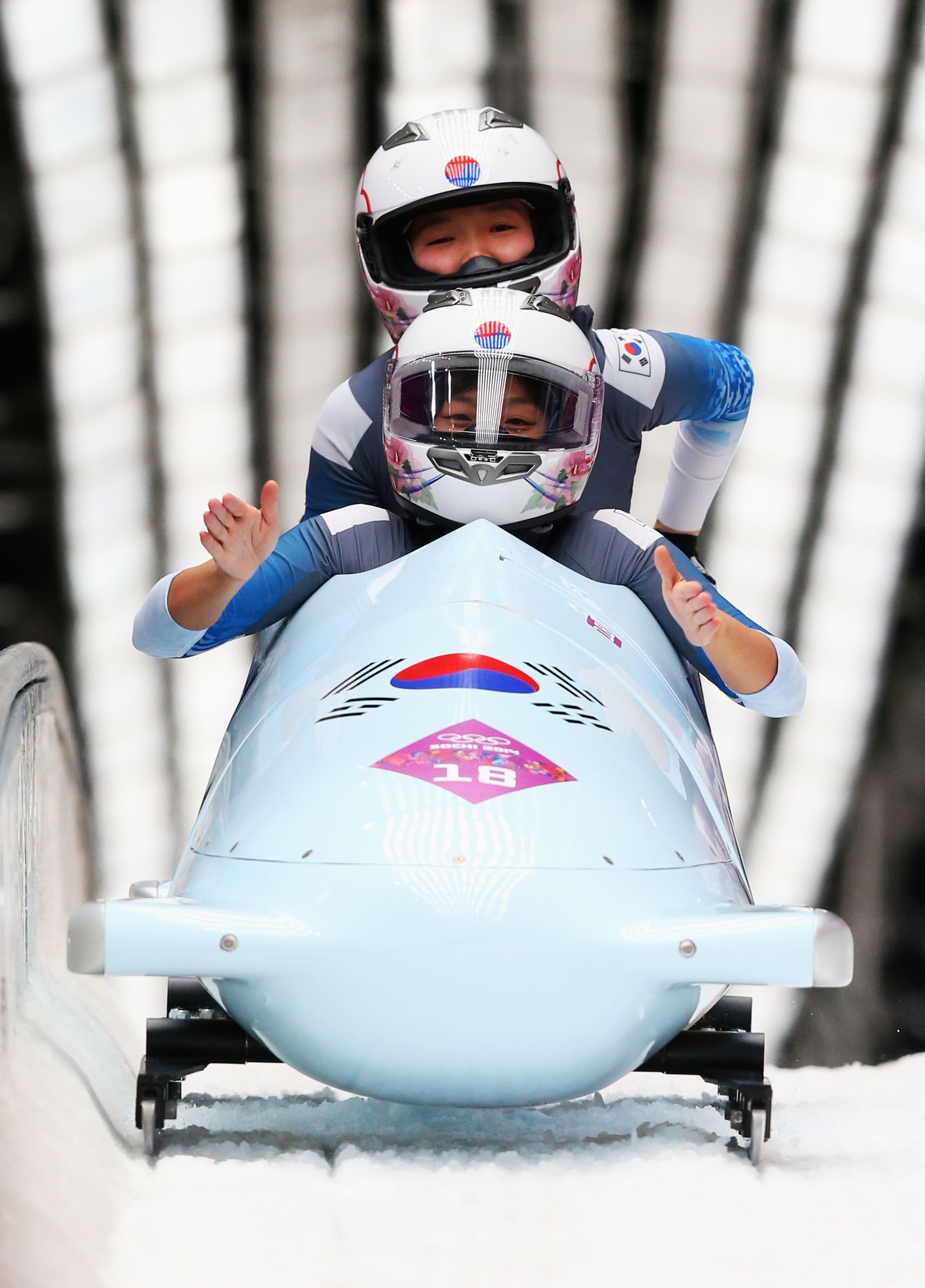 Sunok Kim and Mihwa Shin, Bobsleigh Wallpaper, 2160x3010 HD Phone