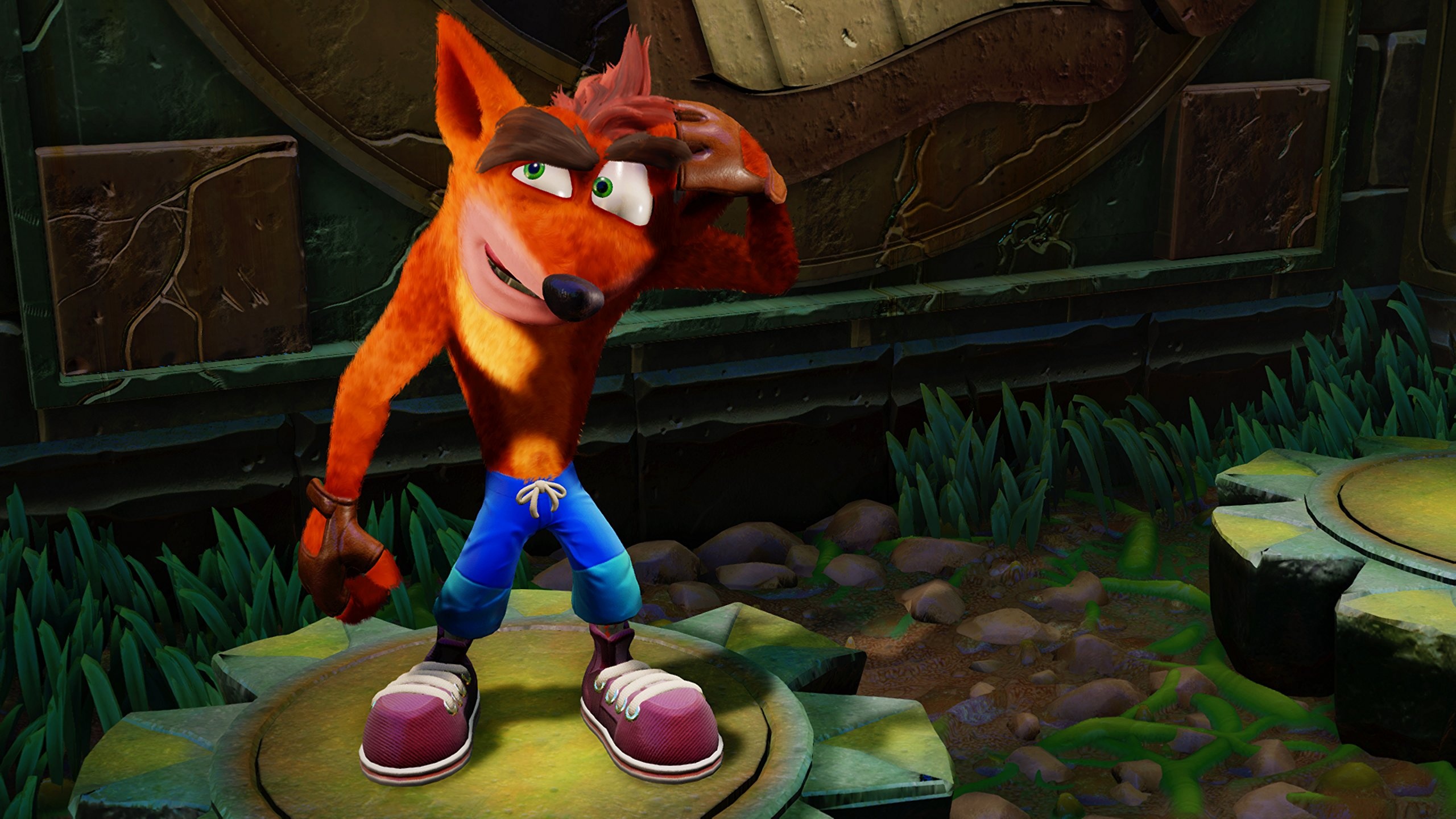 Crash Bandicoot, Crash Bandicoot N. Sane Trilogy, Mechanical gear platform, HD Desktop wallpaper