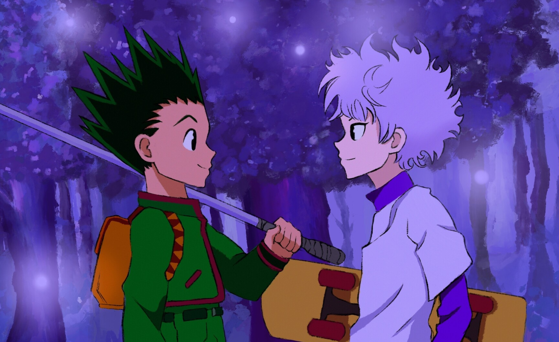 Hunter x Hunter, Fan art, Killua and Gon, 1920x1180 HD Desktop