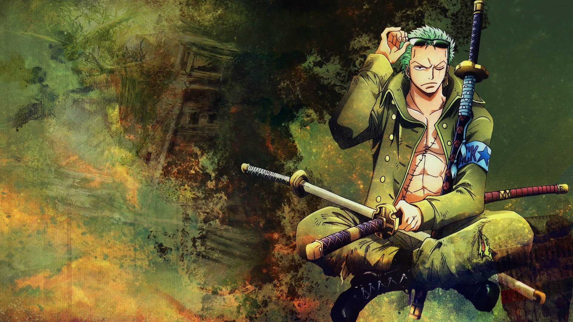 Roronoa Zoro, One Piece, Shusui katana, Full HD Desktop wallpaper