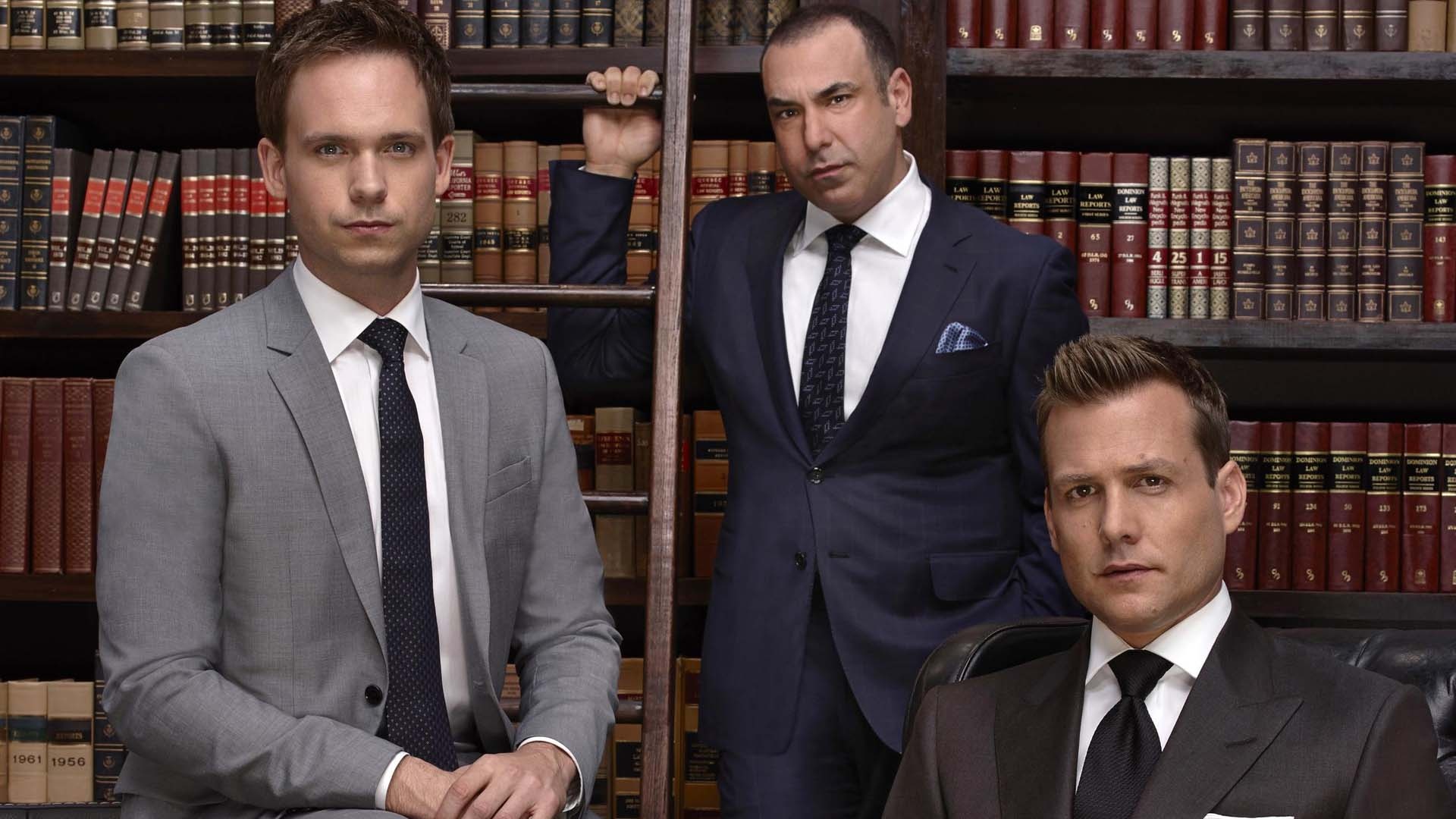 Harvey Specter, Mike Ross, Louis Litt, Full HD Desktop wallpaper