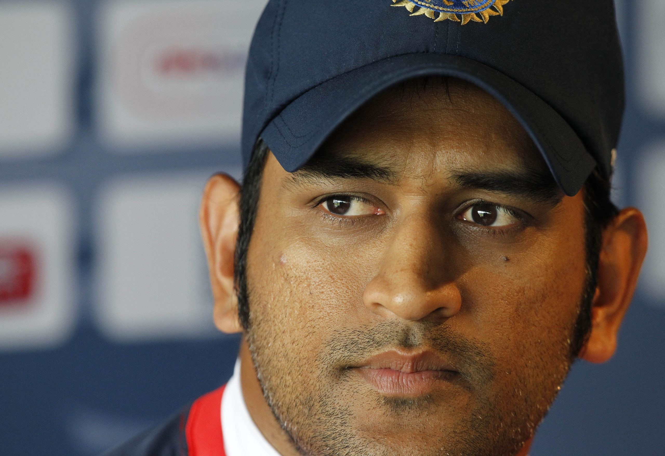 Mahendra Singh Dhoni, Indian cricket team cap, press conference portrait, HD Desktop wallpaper