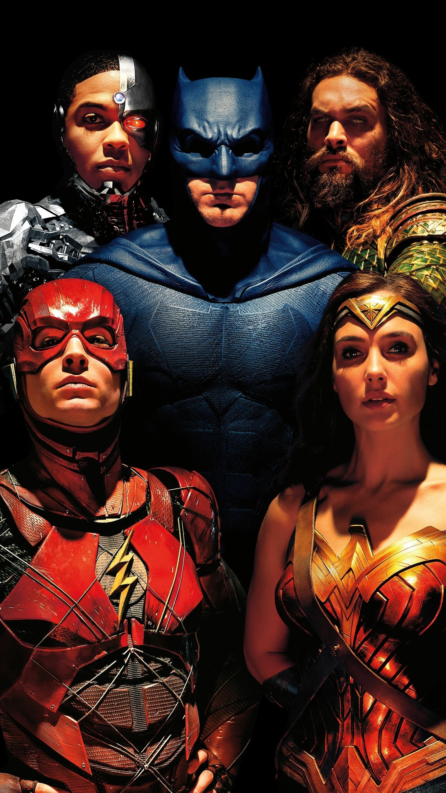 DC Heroes, Justice League, Dynamic backgrounds, Iconic superheroes, 1540x2740 HD Phone