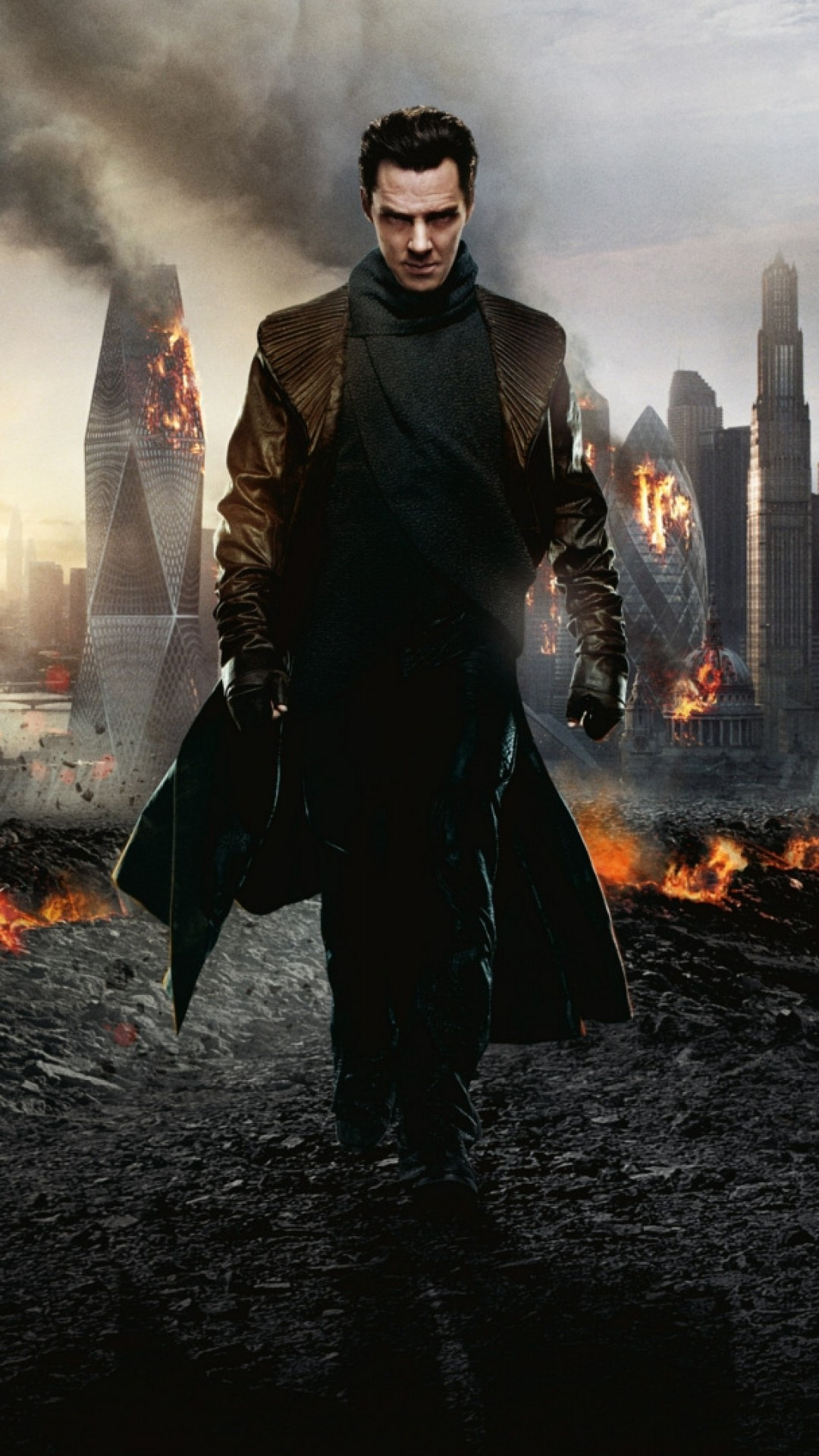 Star Trek Into Darkness, Benedict Cumberbatch destruction, iPhone wallpapers, 1080x1920 Full HD Phone